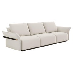 LUSH Modern Sectional Sofa with tubular profile and brass accent