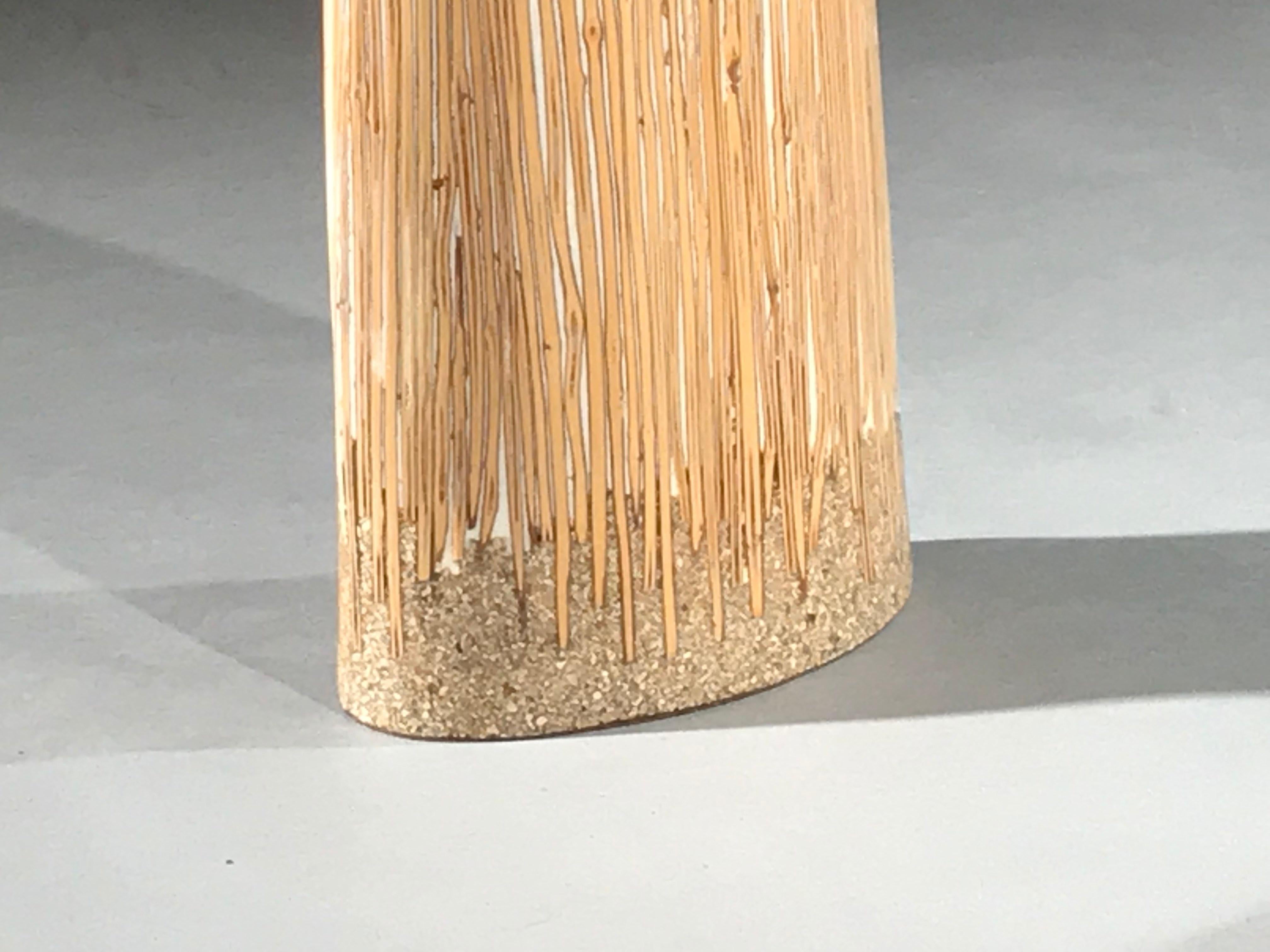 Bambus-Skulptur-Vase aus Glasfaser von Lusia Robinson im Angebot 3