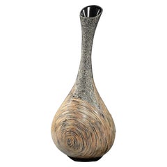 Vase Lusia Robinson Infinity en fibre de verre gris, noir et marron