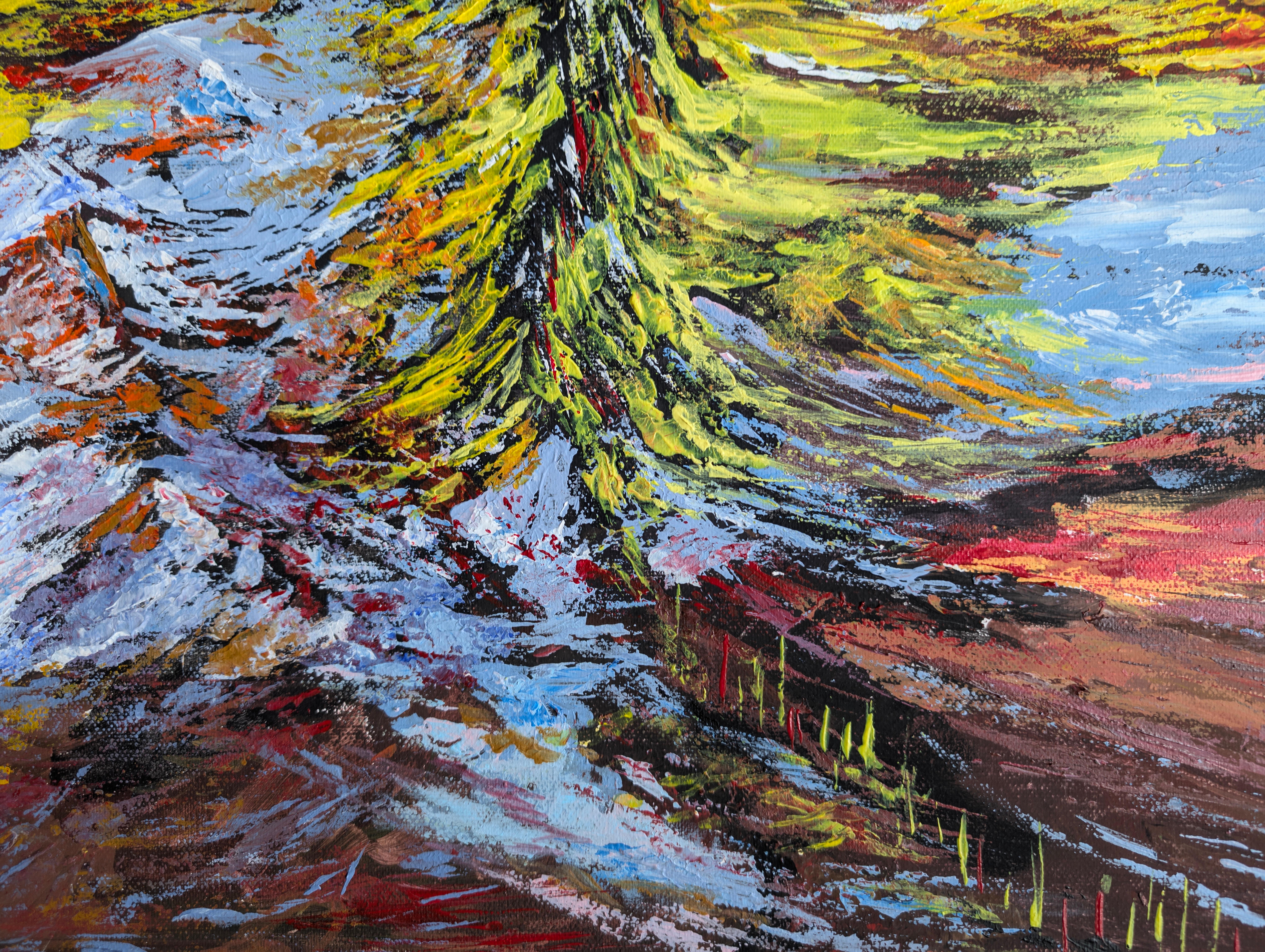 Dragon tail . Original painting - Painting by Lusie Schellenberg