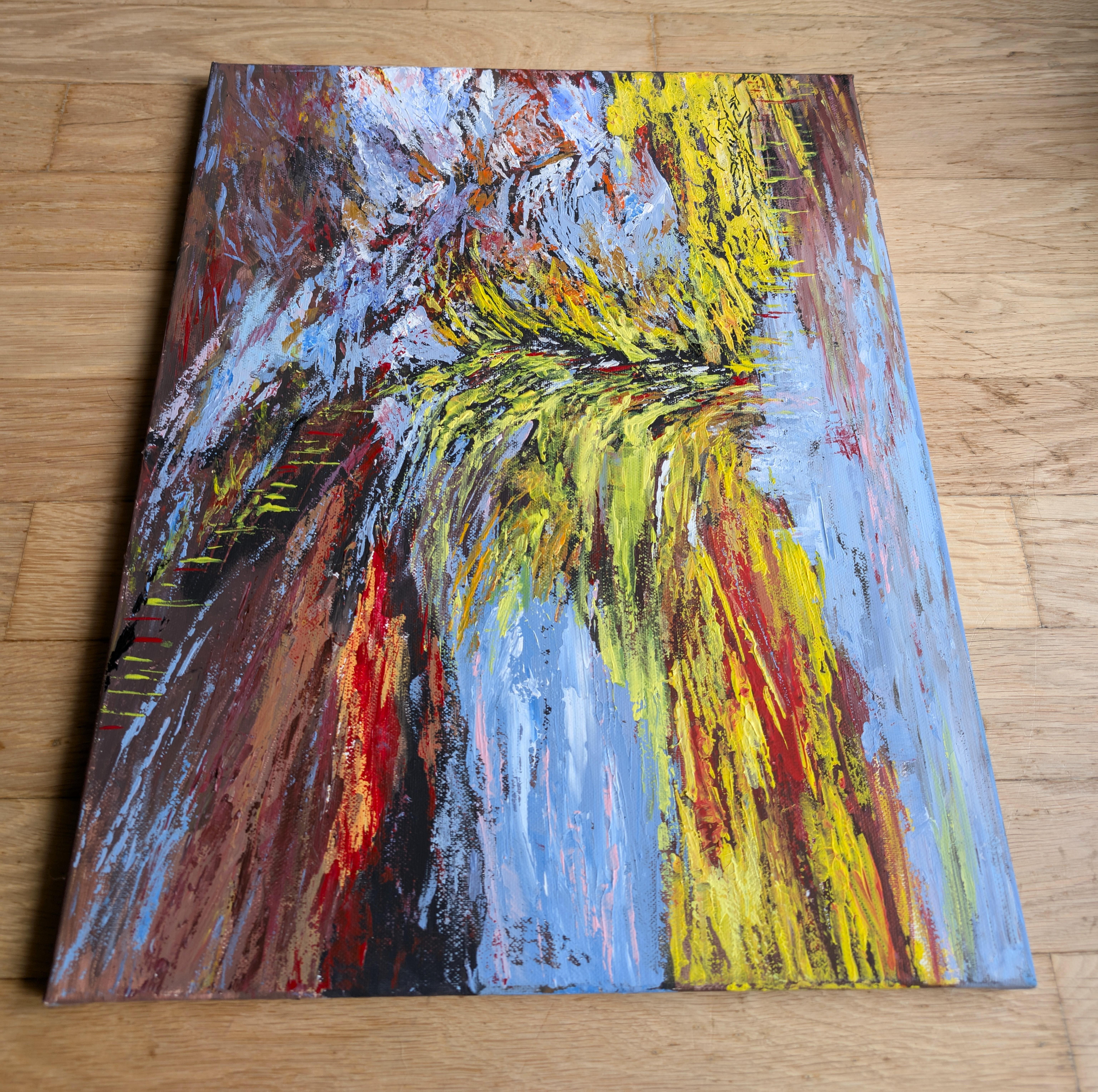 Dragon tail . Original painting - Impressionist Painting by Lusie Schellenberg