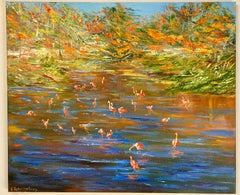 Flamingo. Original painting