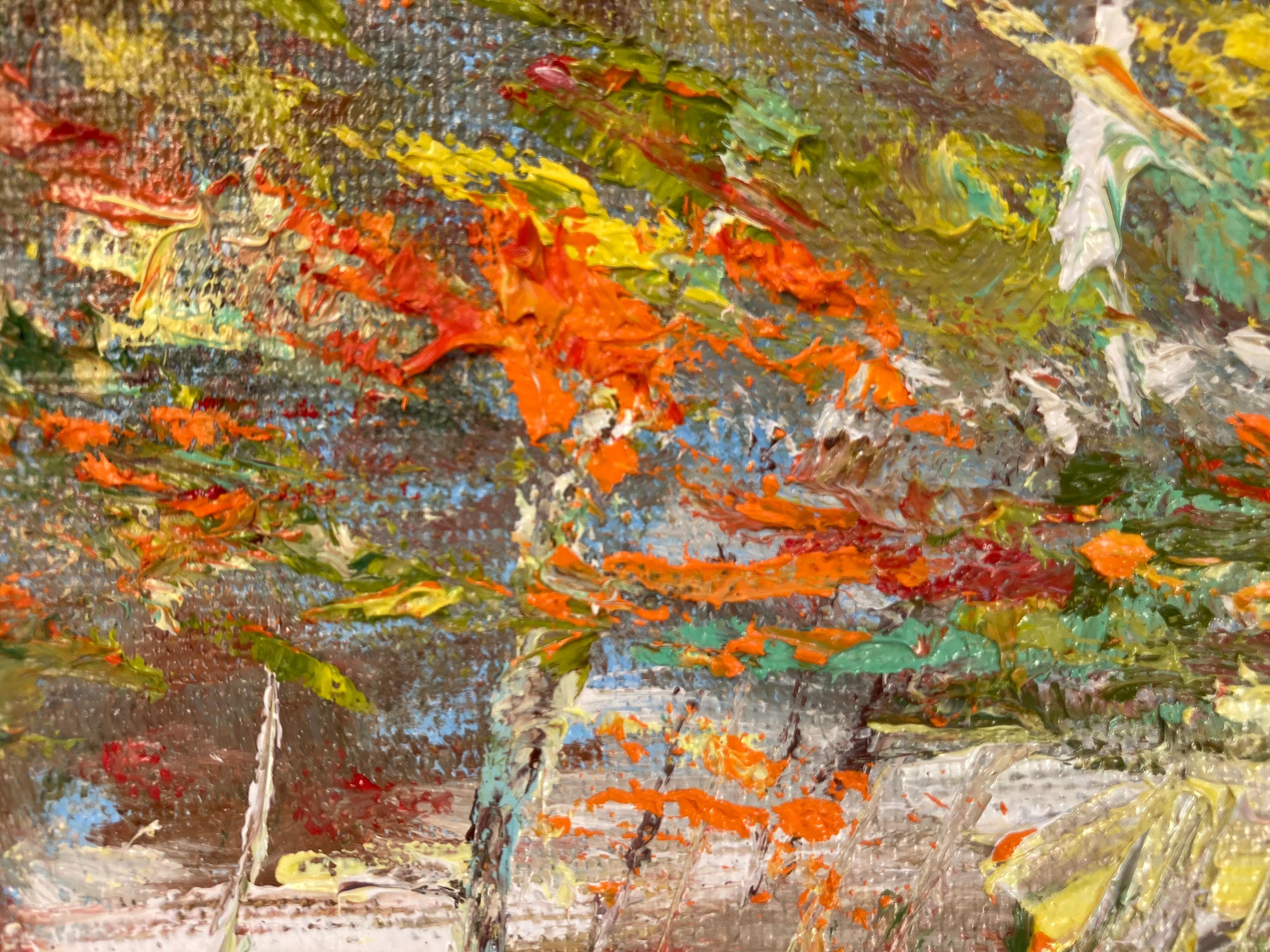 Flamingo. Original painting - Impressionist Painting by Lusie Schellenberg
