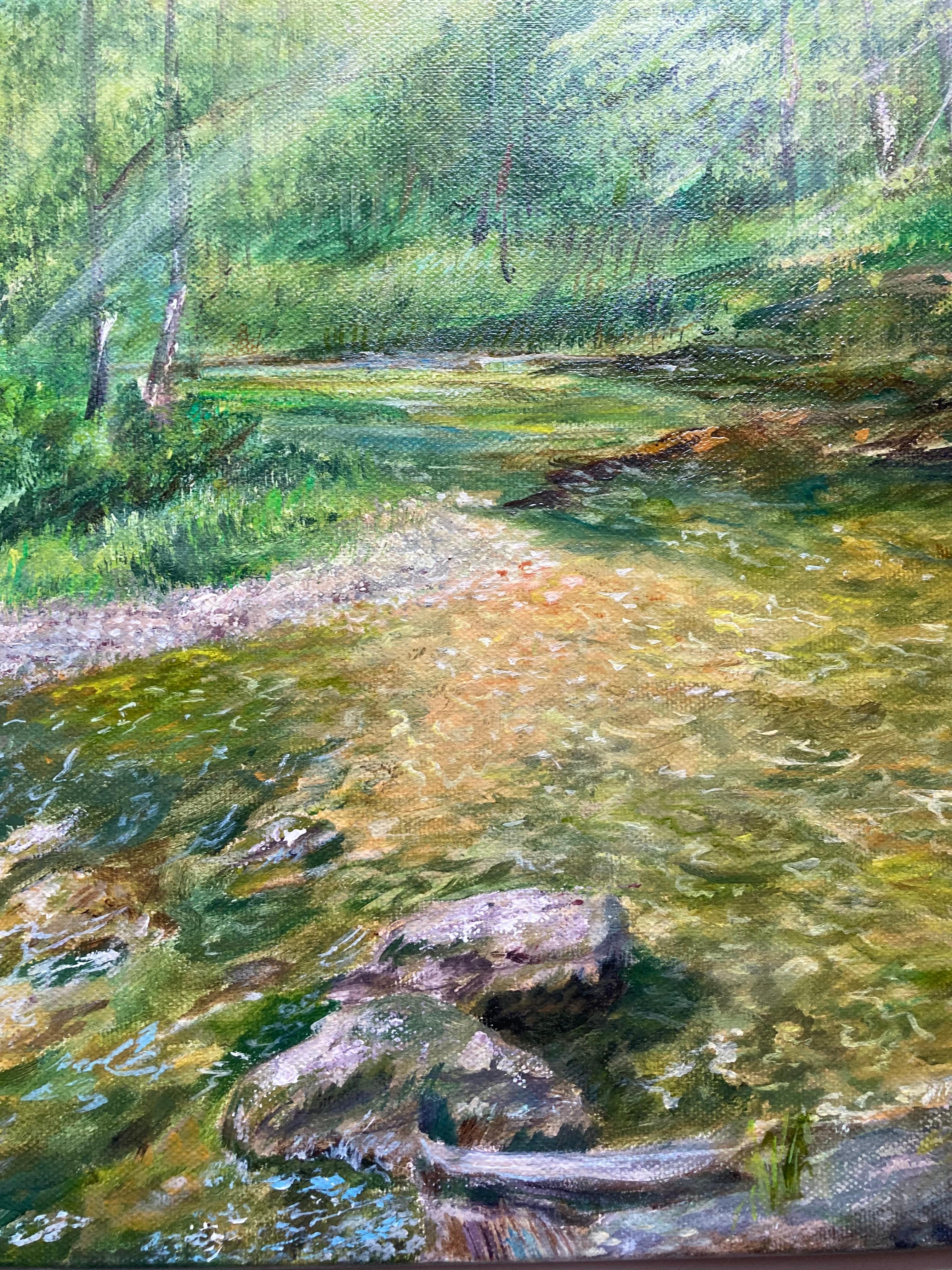Forest in Lenzerheide. Original painting For Sale 3