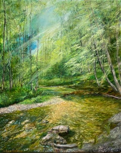 Forest in Lenzerheide. Original painting