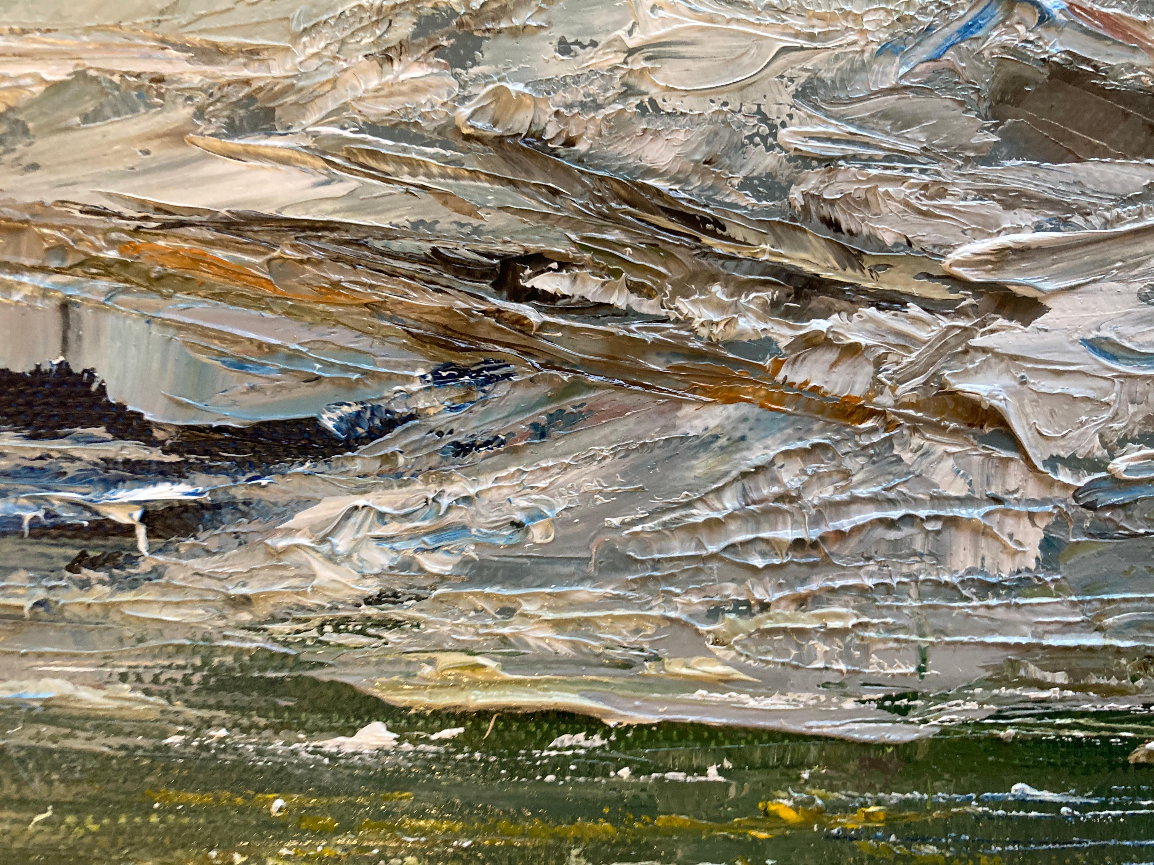 Forest Lake. Original-Gemälde – Painting von Lusie Schellenberg