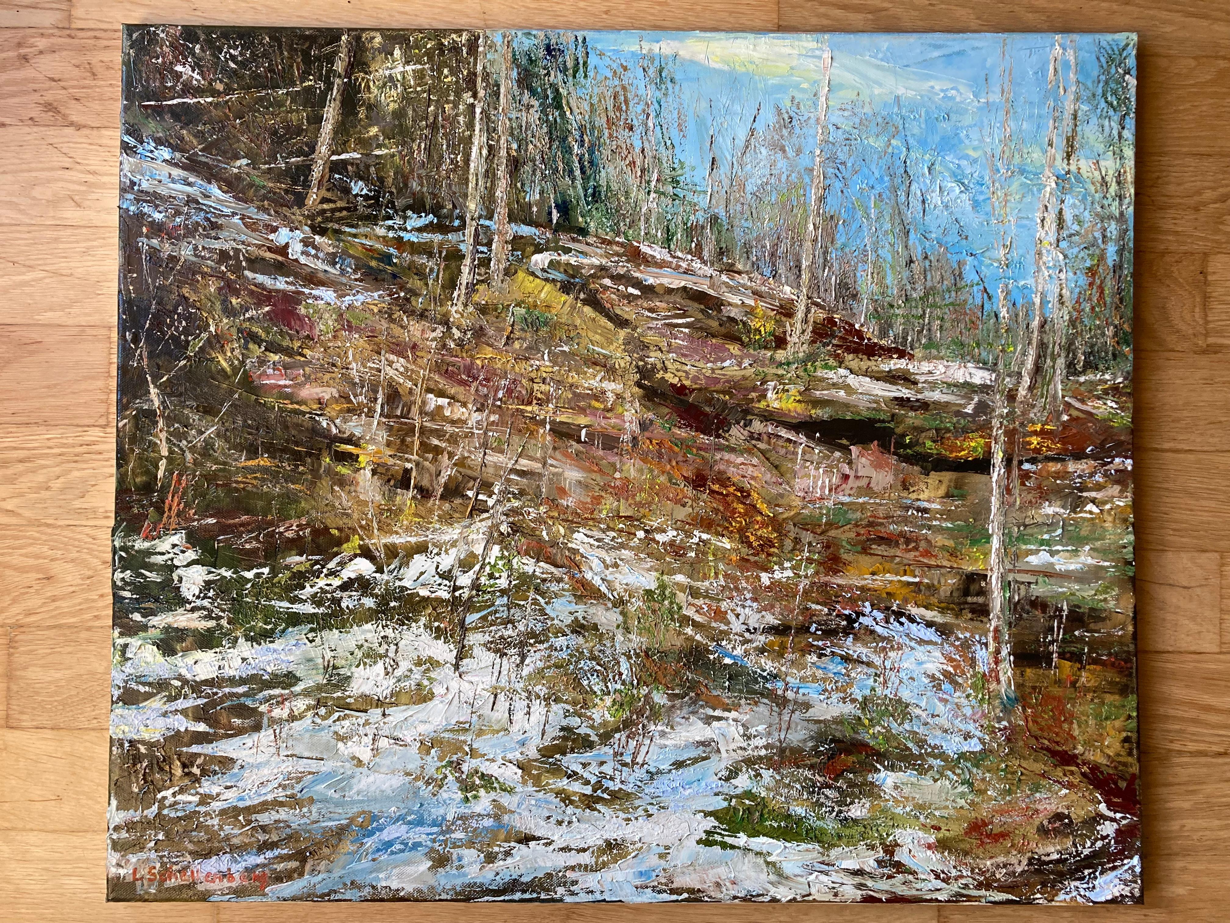 Herbststimmung. Original painting - Impressionist Painting by Lusie Schellenberg