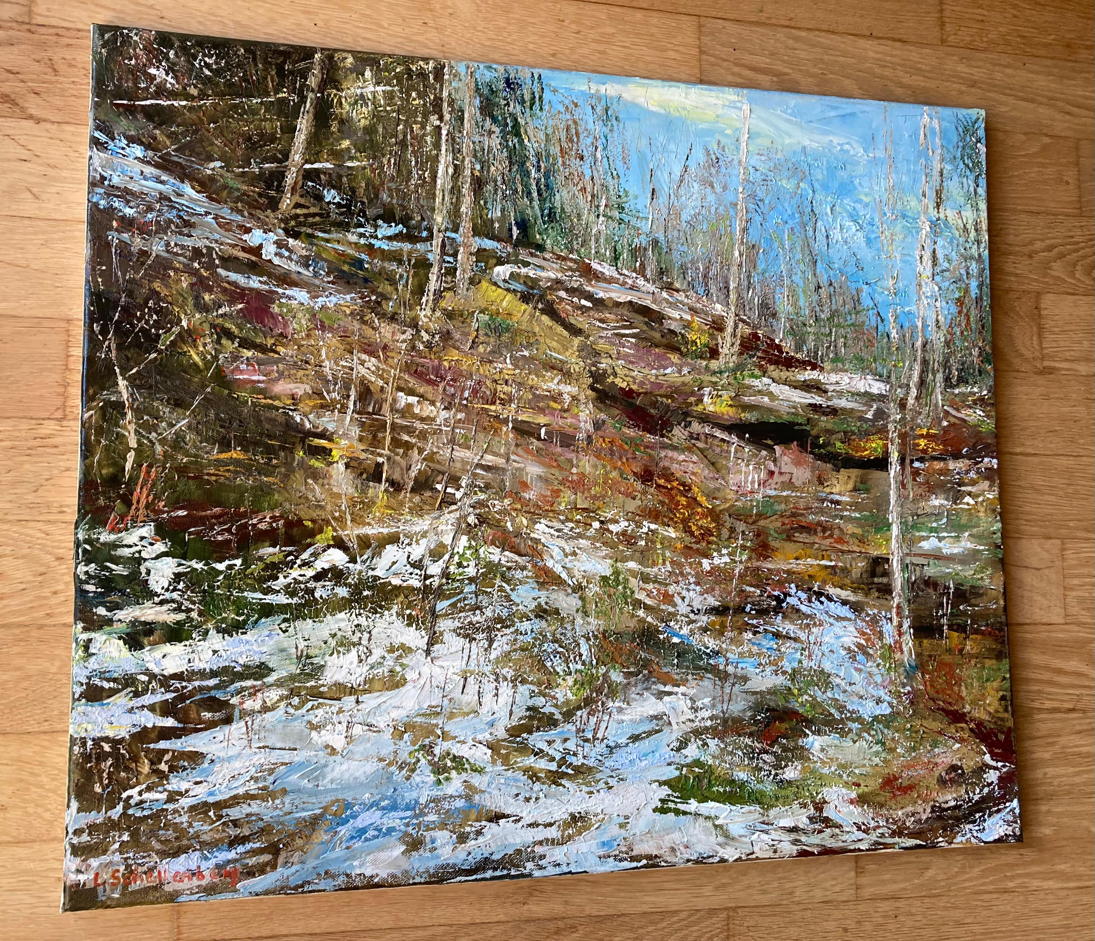 My heart's blood flows in this oil painting. It is a work full of passion that captures the change of seasons. The vibrant texture and richness of colors reflect the vitality and change of nature. My goal was to capture the fleeting beauty of the