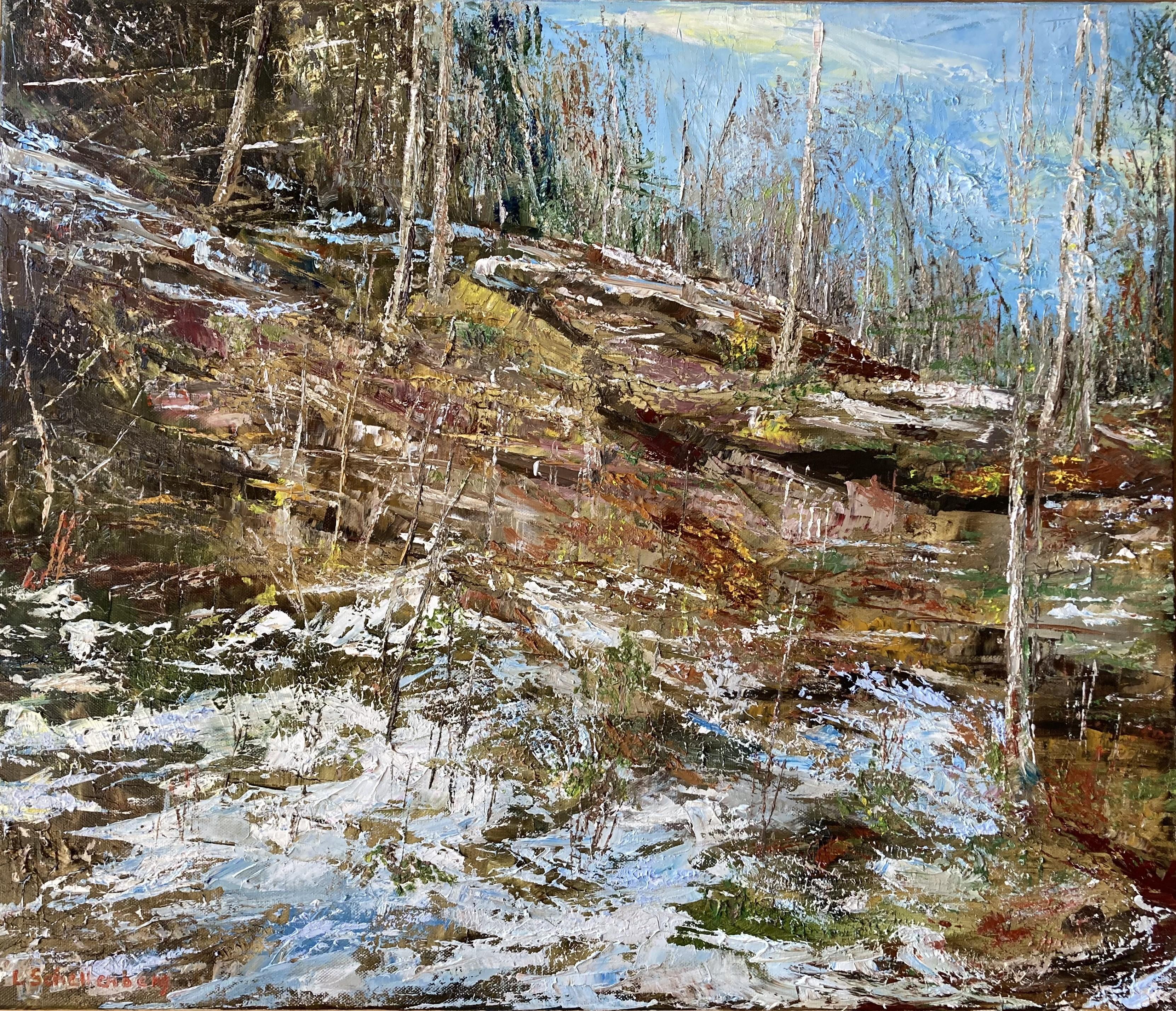 Lusie Schellenberg Landscape Painting - Herbststimmung. Original painting