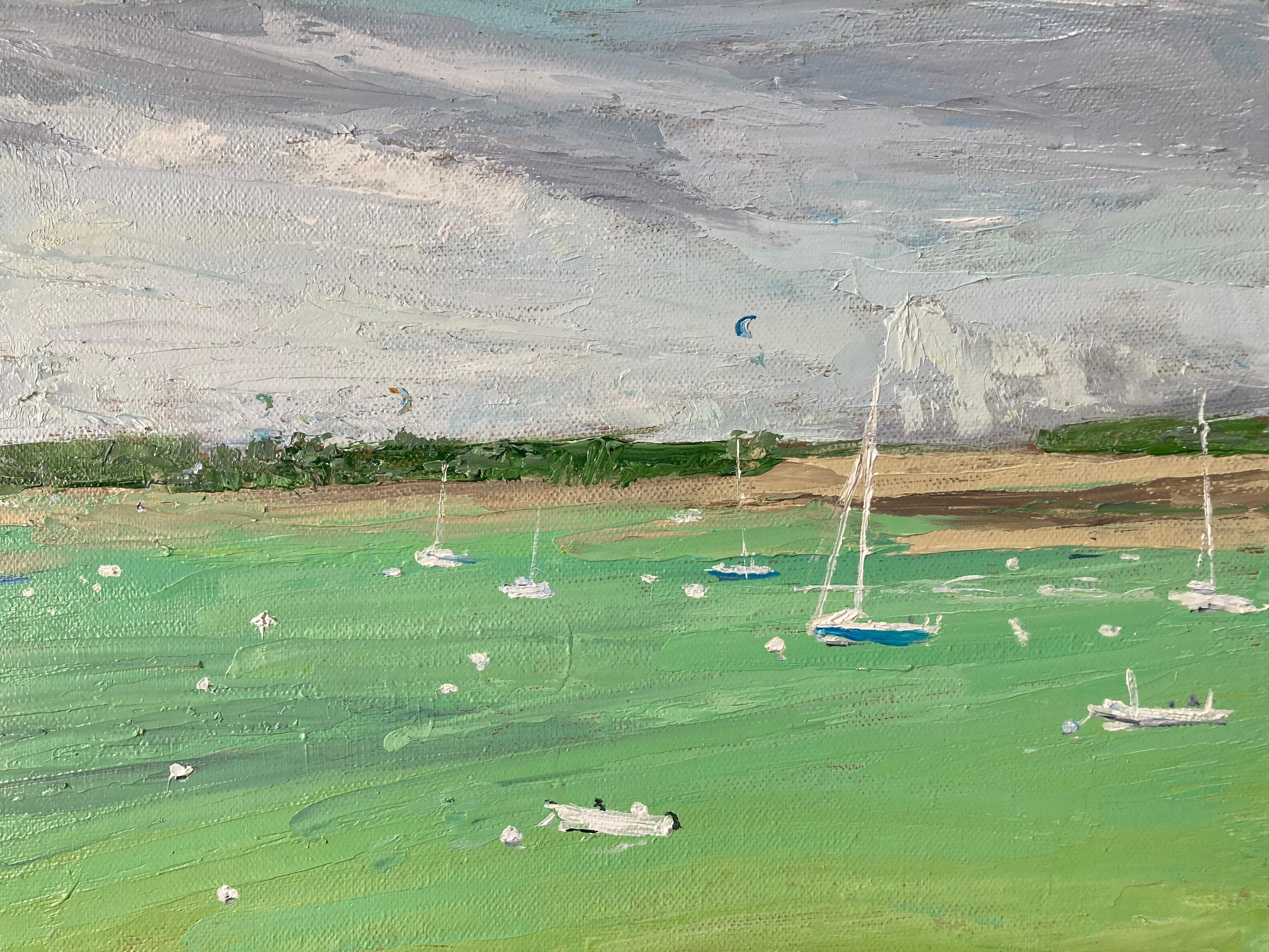 Le bassin d'Arcachon. Pittura originale - Painting Impressionismo di Lusie Schellenberg