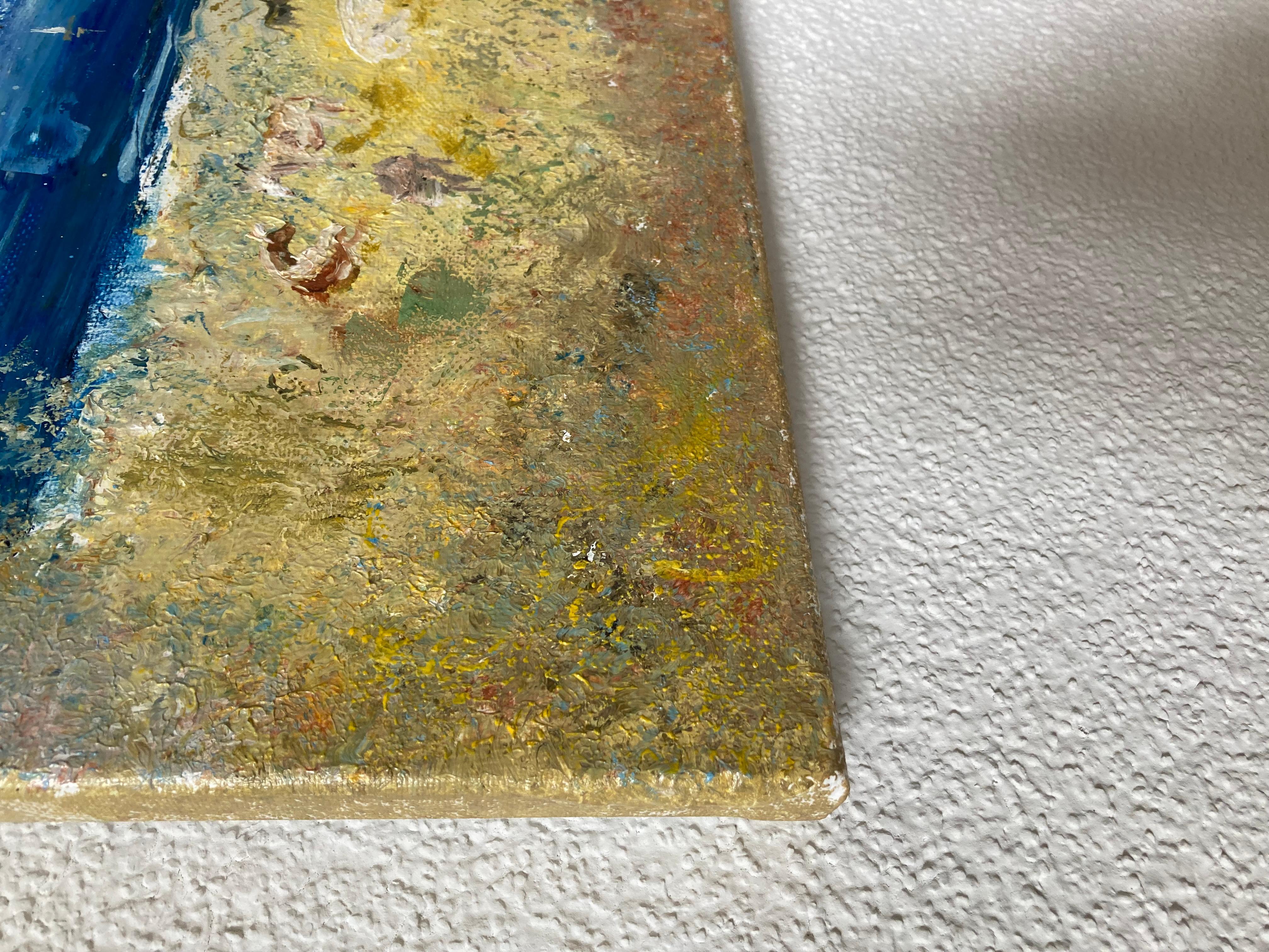 Mediodía. Pintura original - Landscape Painting Gris de Lusie Schellenberg