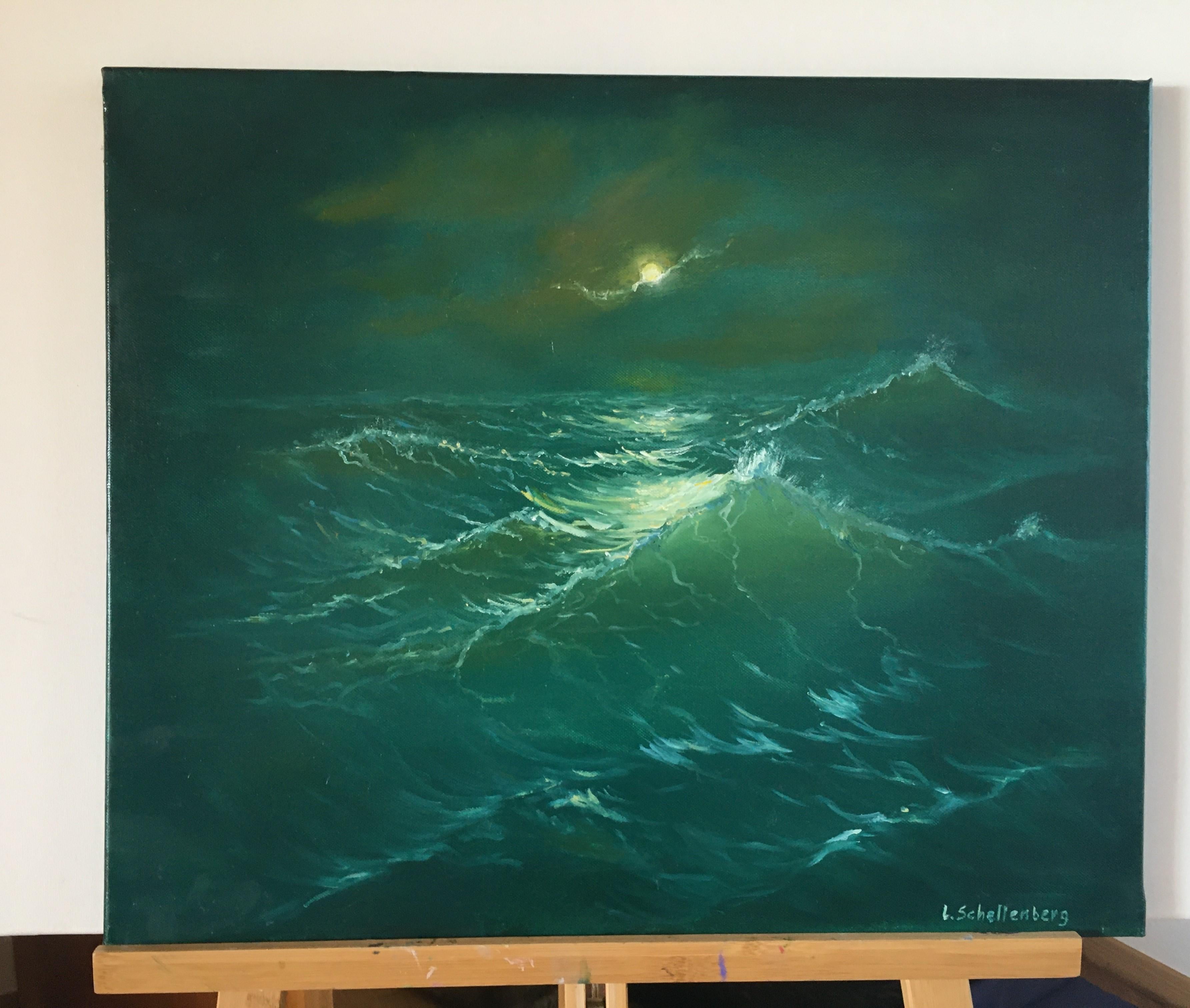Moon vawe. Original-Gemälde im Angebot 1