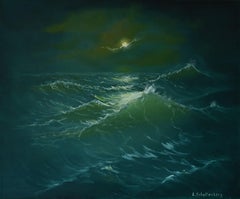 Moon vawe. Original painting