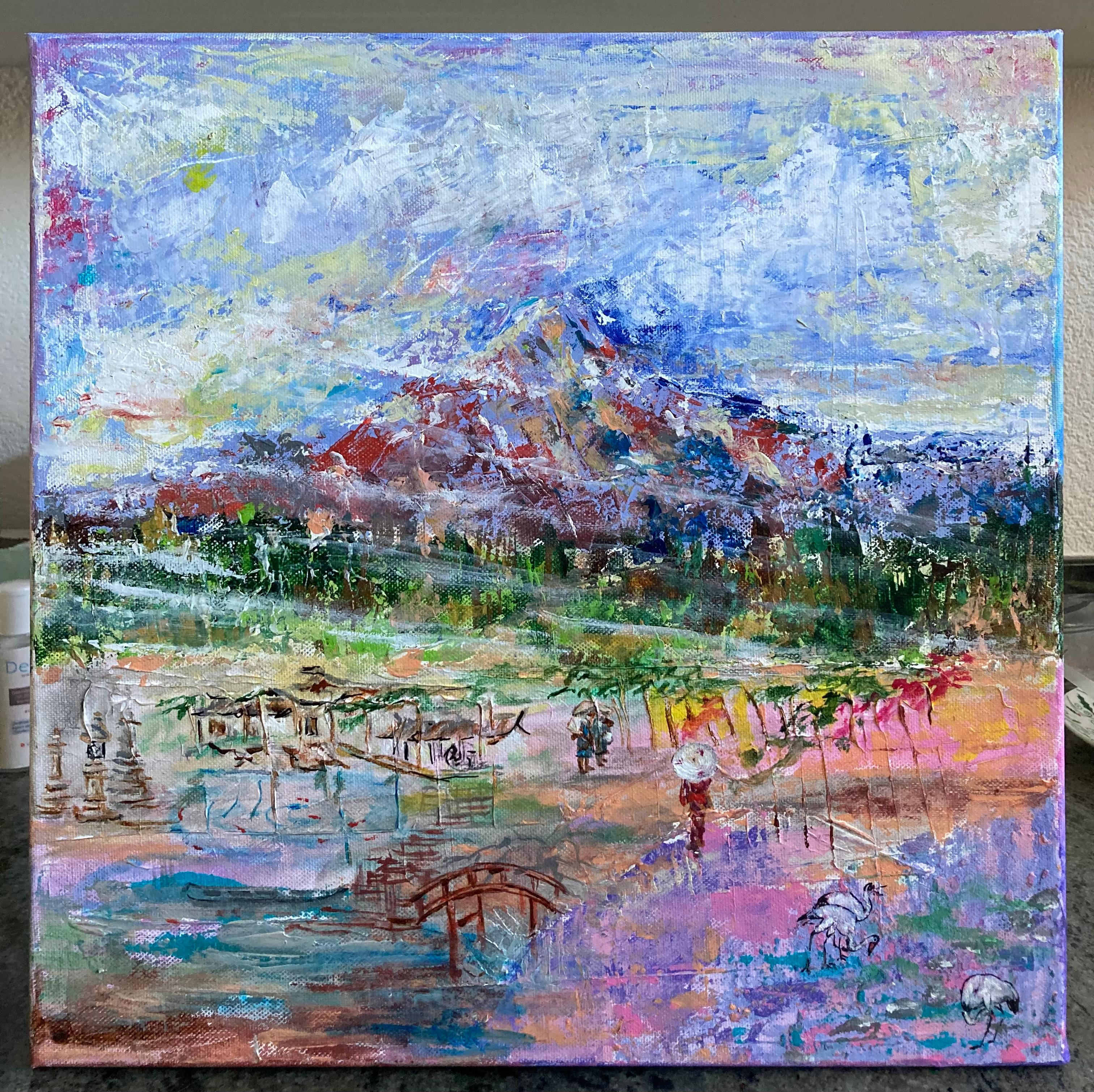 Nantai. Original-Gemälde – Painting von Lusie Schellenberg