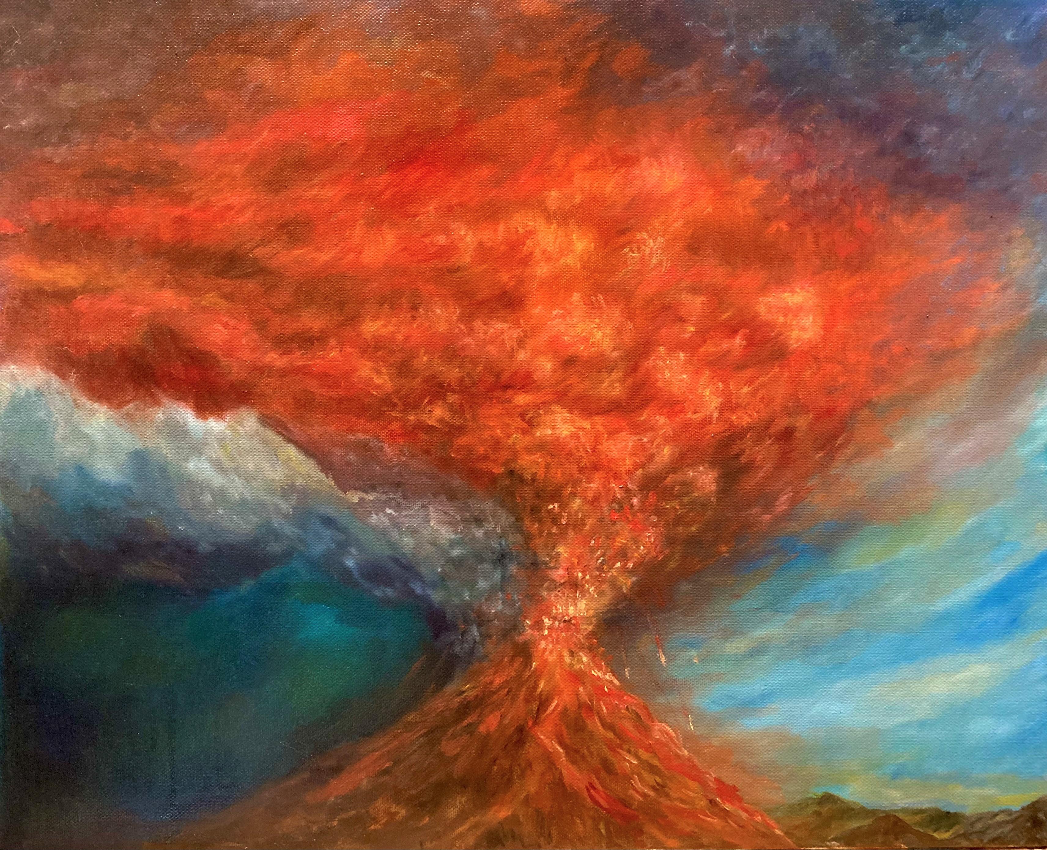 Landscape Painting di Lusie Schellenberg - Puyehue. Pittura originale