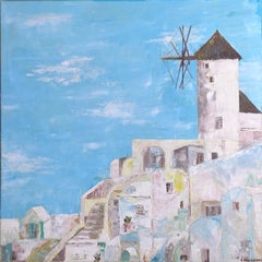 Santorini . Original painting