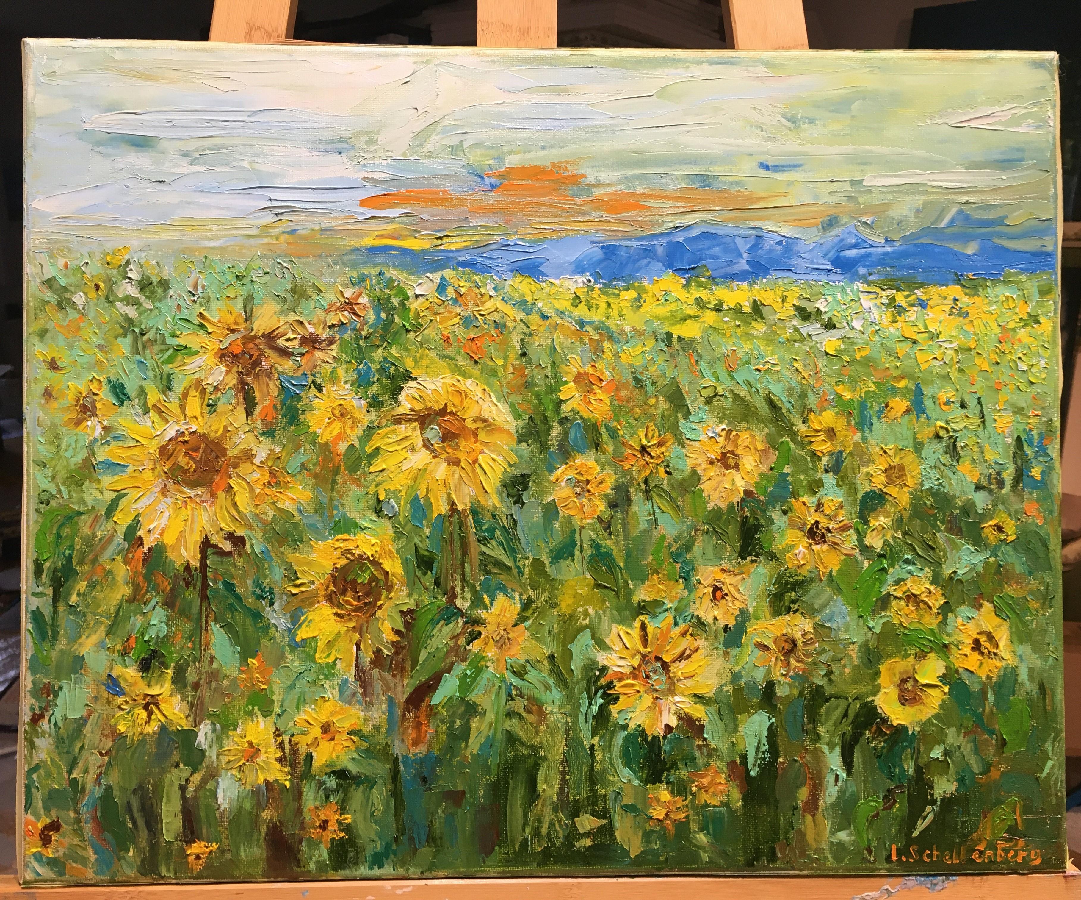 Sonneblumen. Pittura originale - Painting Impressionismo di Lusie Schellenberg