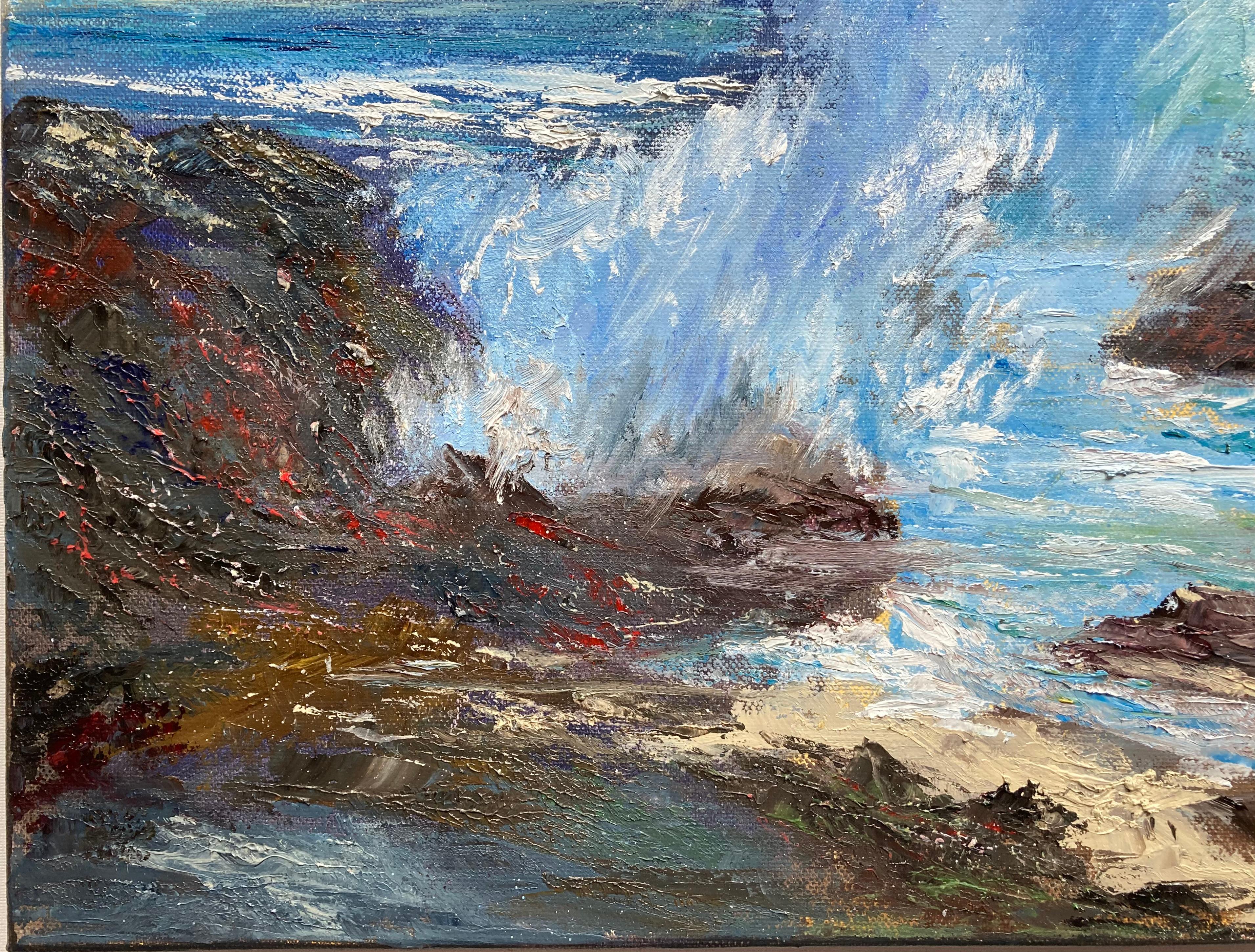 Welle. Original-Gemälde (Impressionismus), Painting, von Lusie Schellenberg