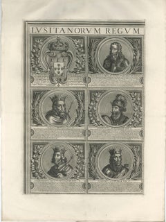 Lusitanorum Regum Icones – Complete Kings of Portugal Table, Rome c.1700