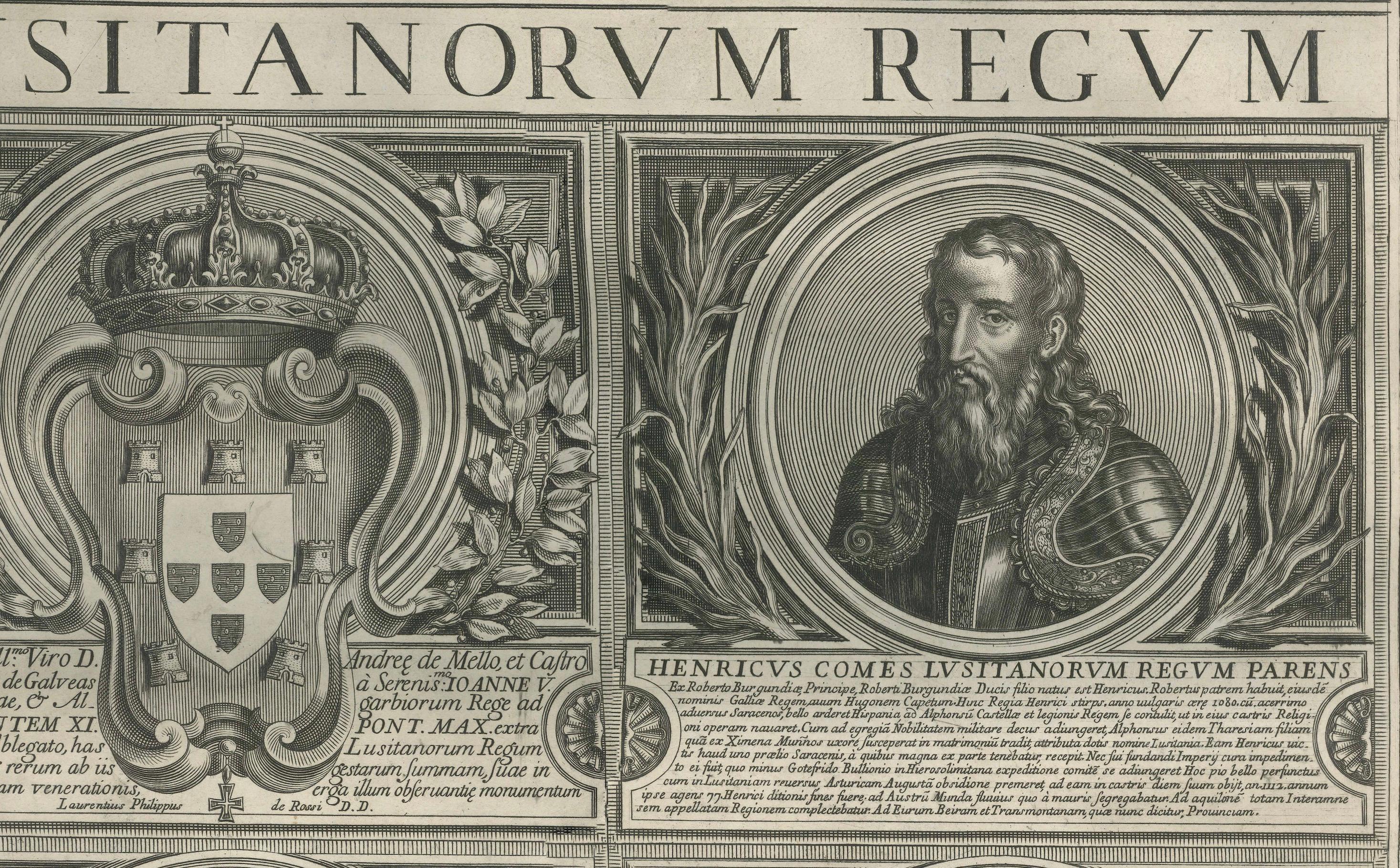 Lusitanorum Regum Icones – Complete Kings of Portugal Table, Rome c.1700