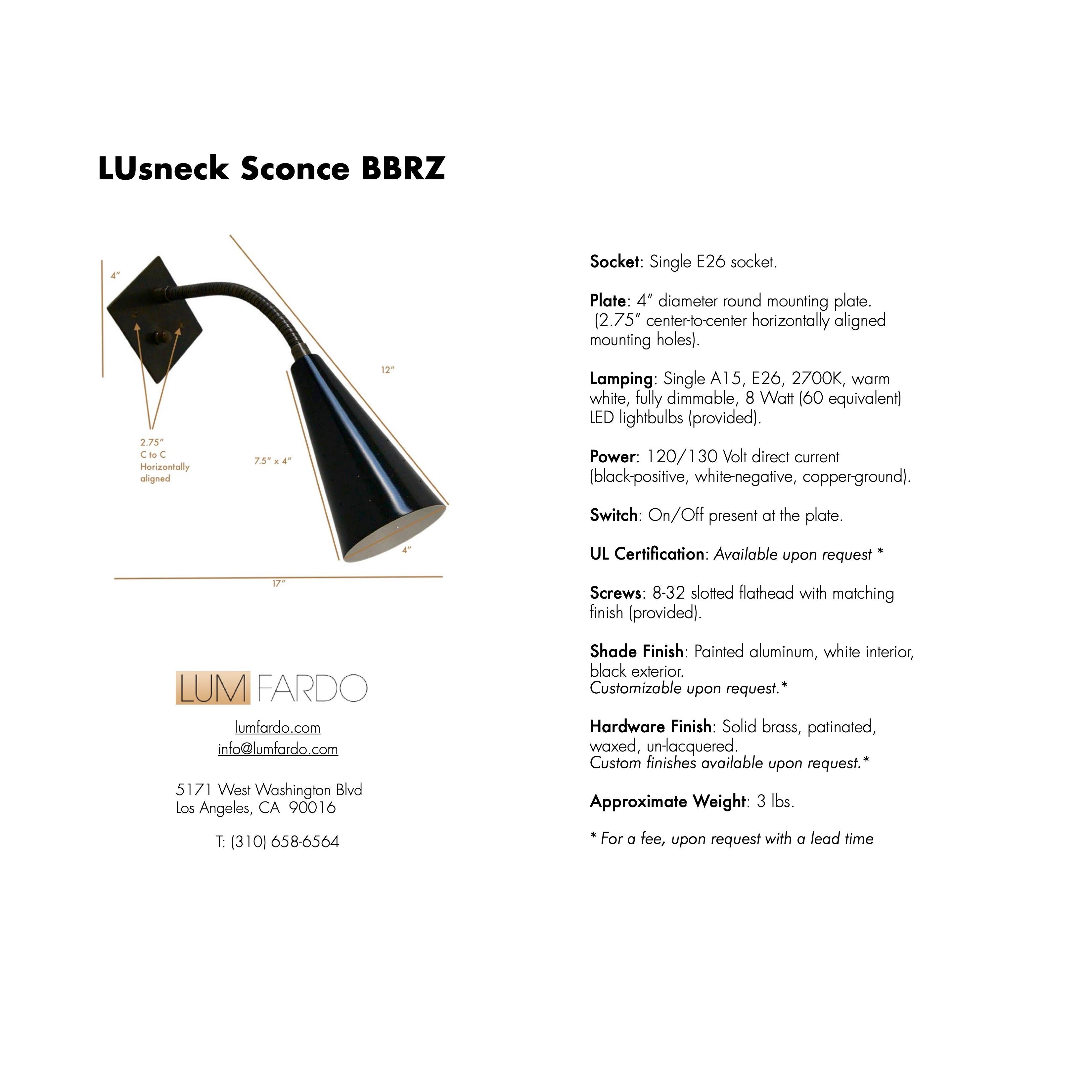 LUsneck Sconce BBRZ For Sale 10