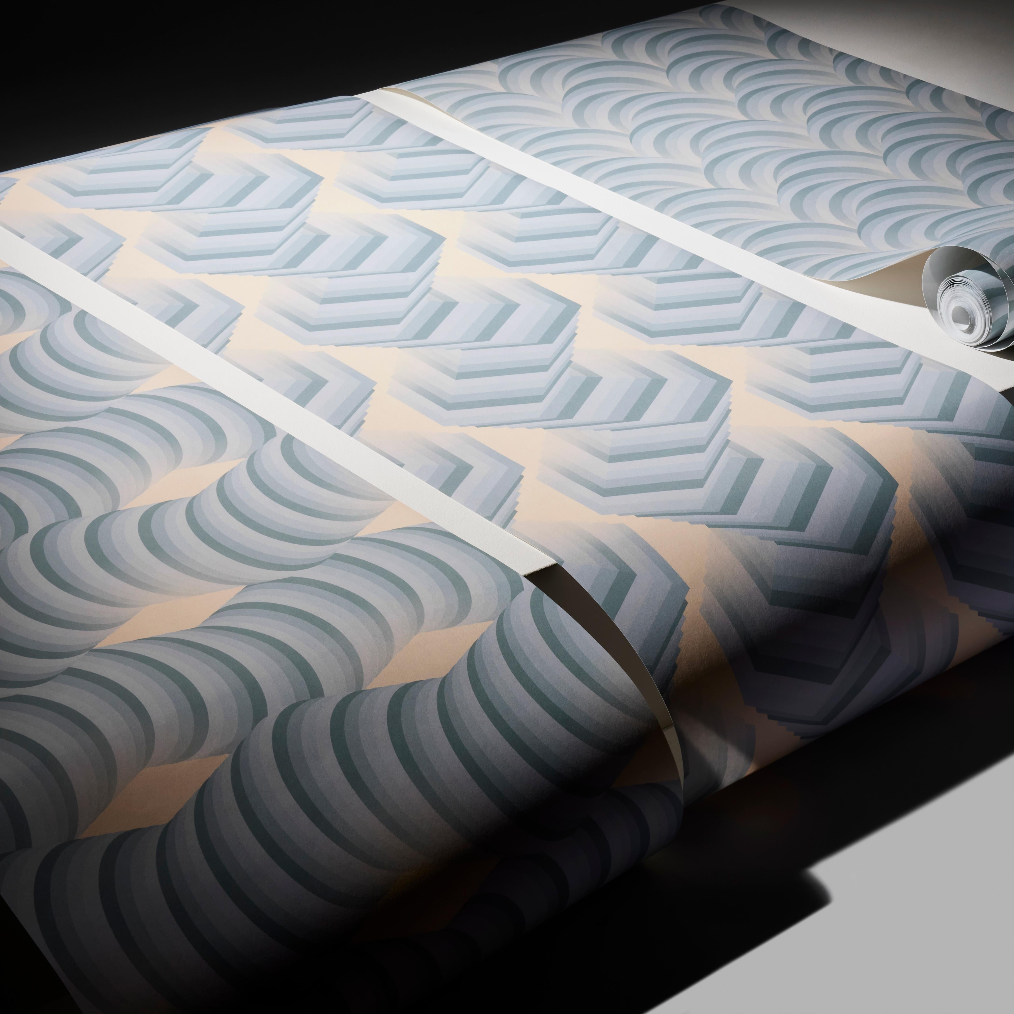 Contemporary Lussas Wallpaper, South 6AM by Mathieu Girard for La Chance For Sale