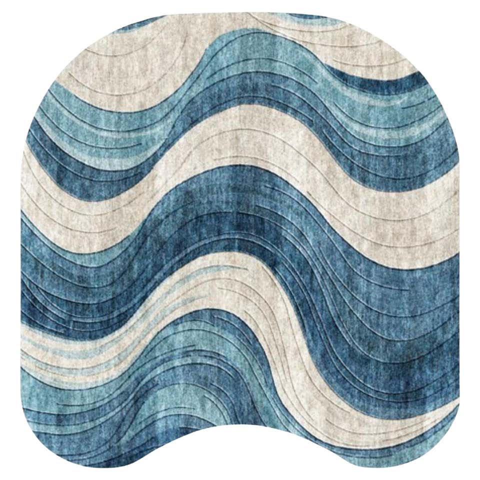 WAVES – Custom Handmade Rug by Rugs and Co. For Sale at 1stDibs