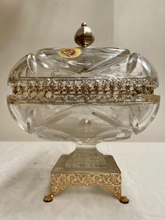 luxueuse coupe en cristal italienne du 20e siècle