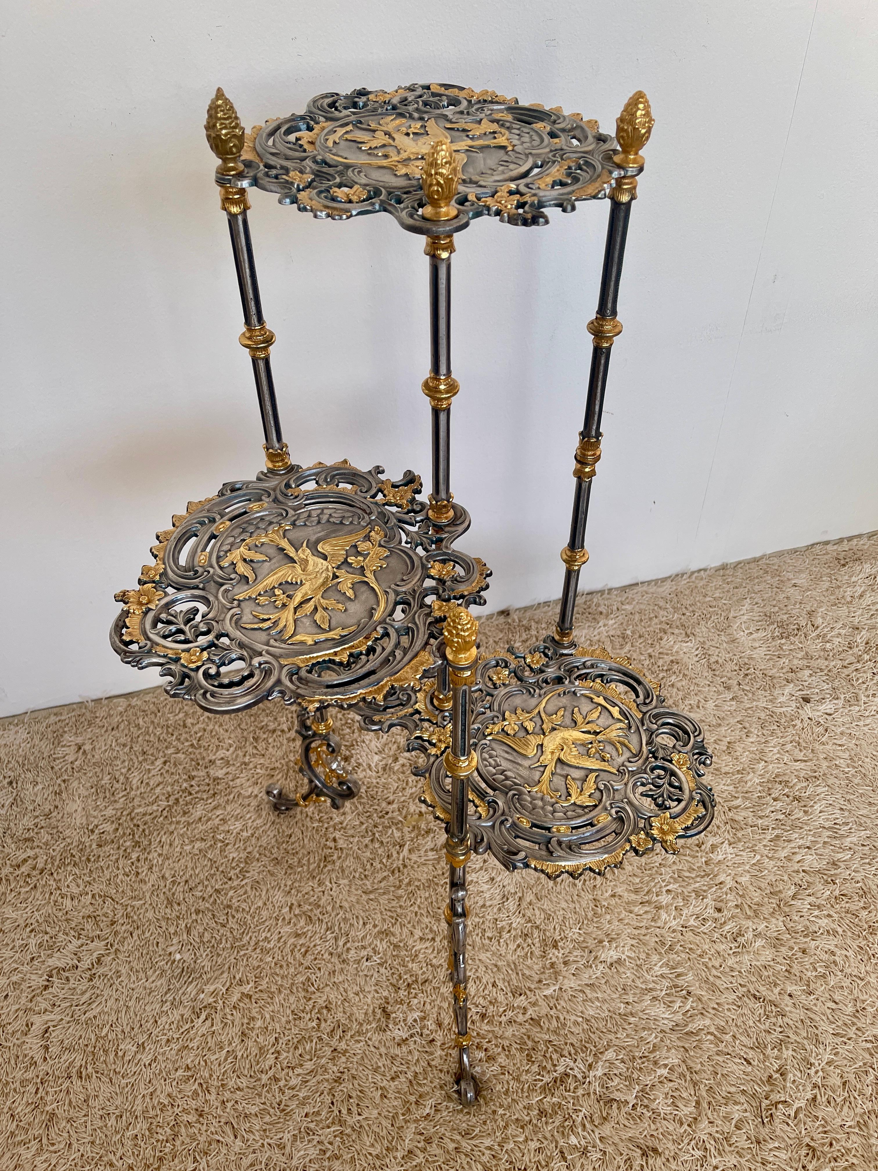 Lussuoso portaoggetti in argento e oro zecchino anni '90 in vendita 4