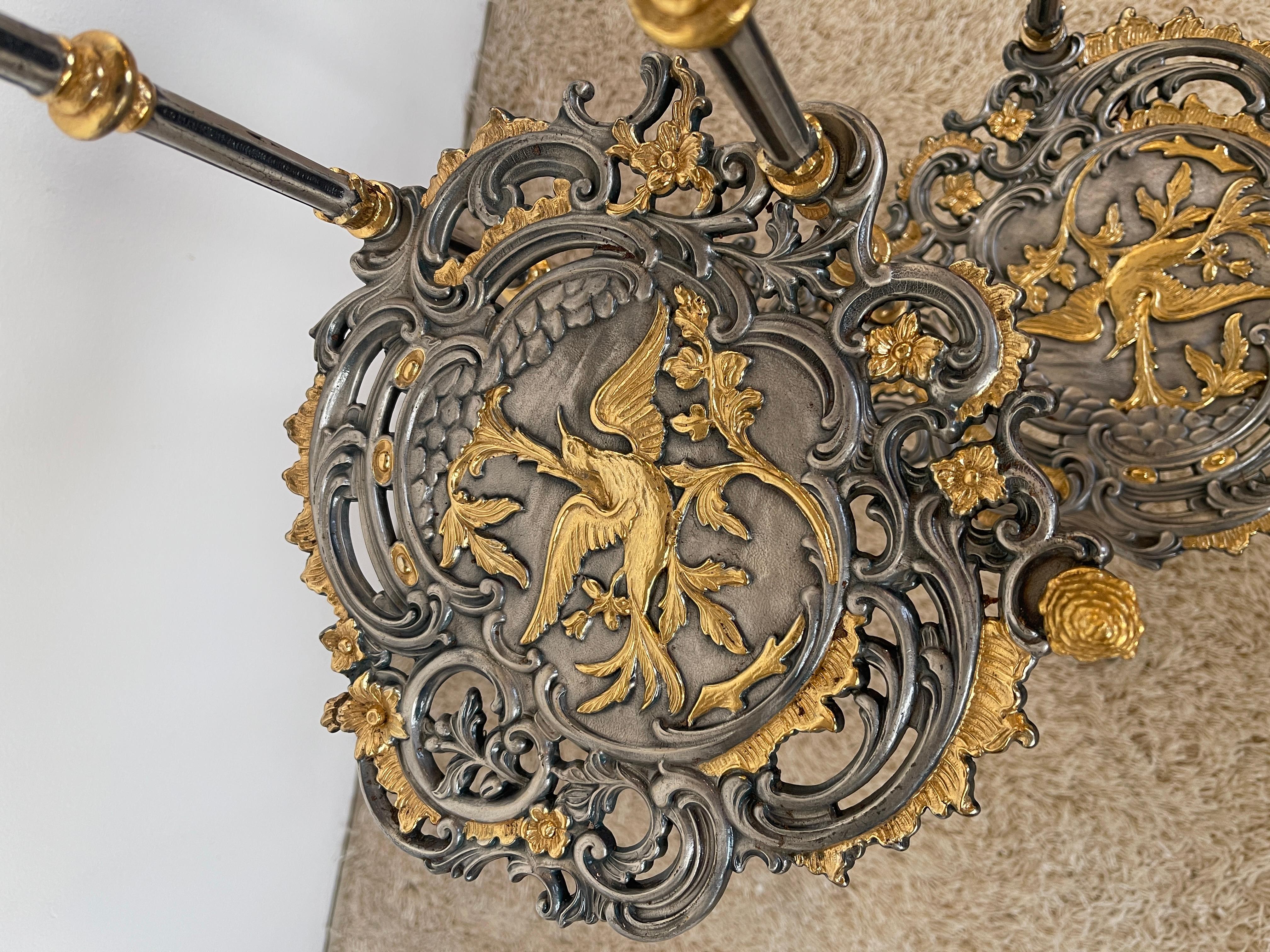 Italian Lussuoso portaoggetti in argento e oro zecchino anni '90 in vendita