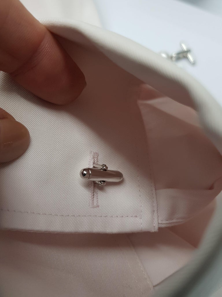Women's or Men's Lust for Him White South Sea Pearl Cufflinks For Sale