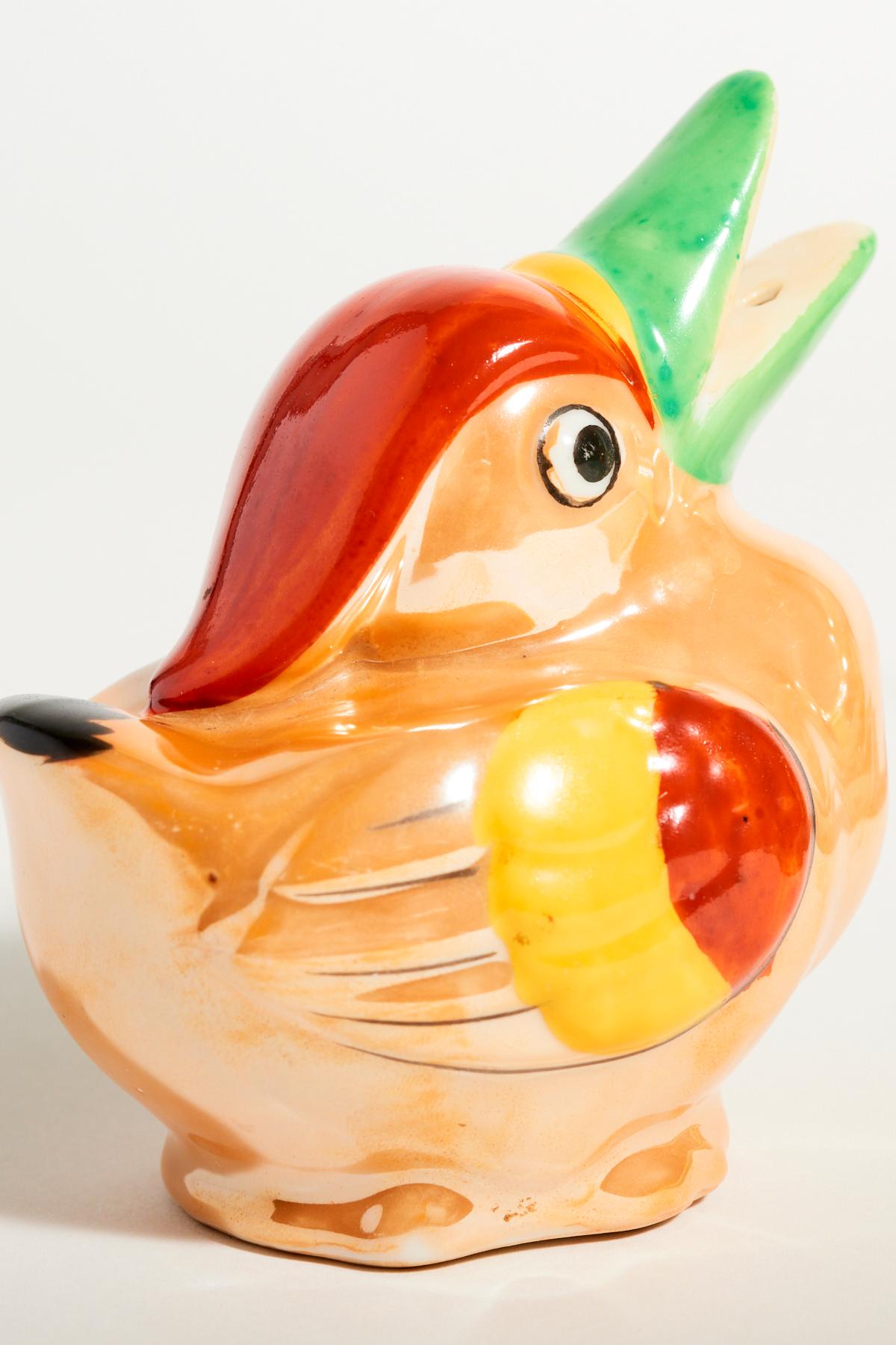 Porcelain Lusterware Bird Salt and Pepper Shakers