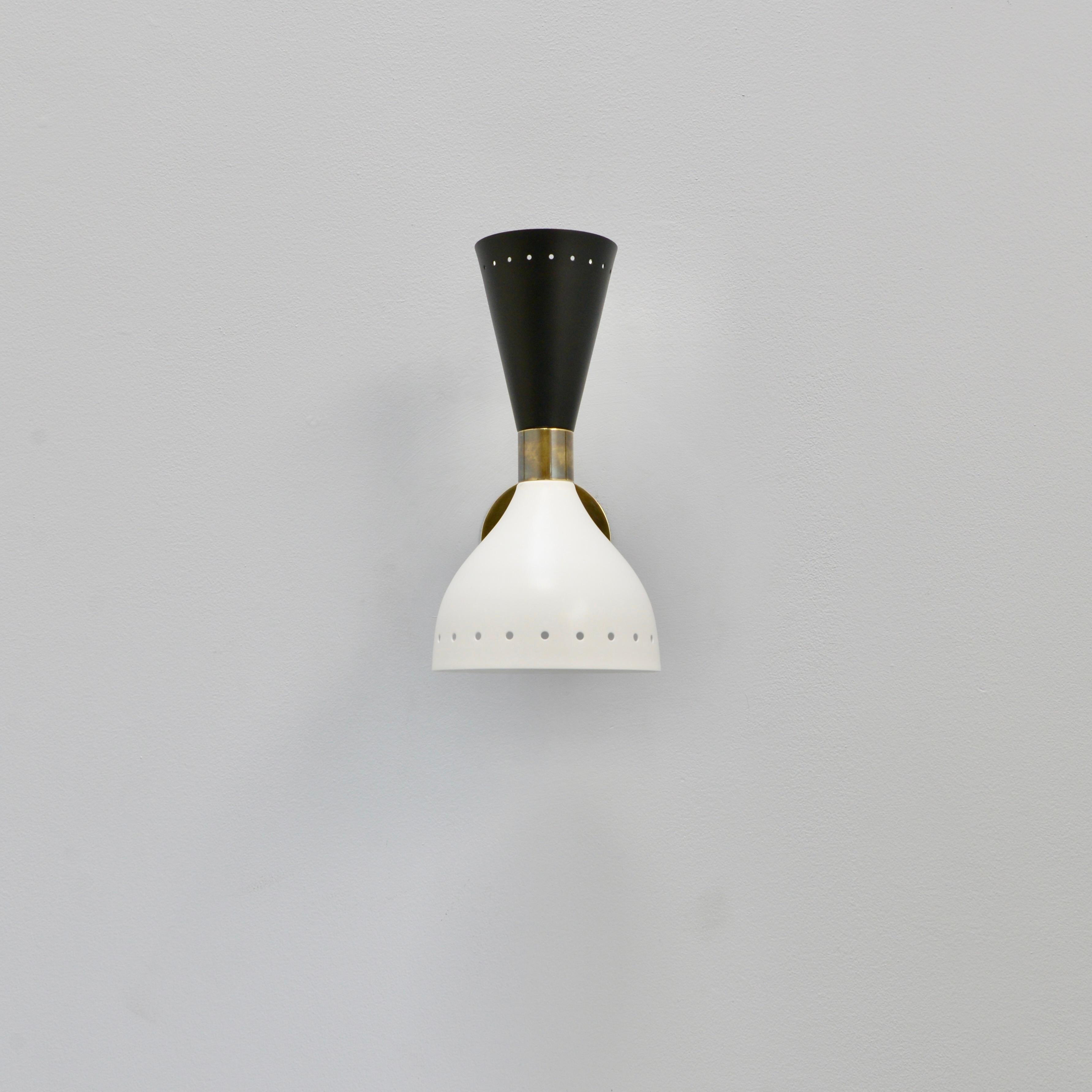 Mid-Century Modern LUstice Sconce BW For Sale