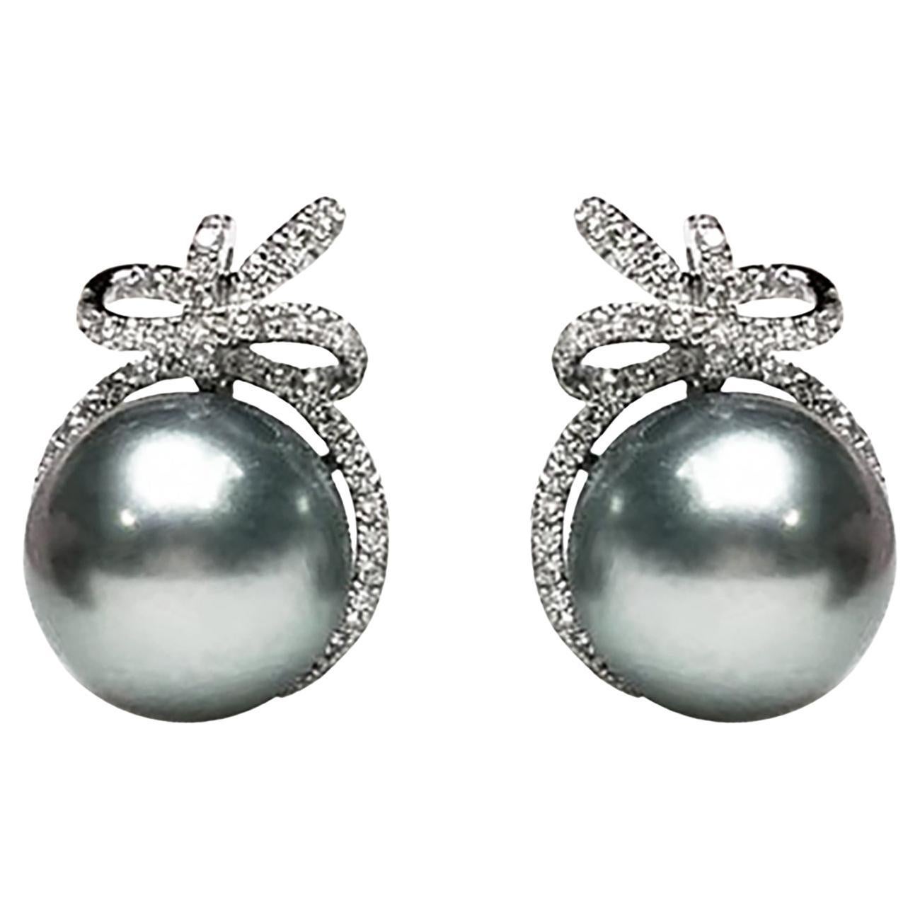 Orecchini a nastro di perle tahitiane di Aurora