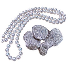 【Lustre Arc】Bloom-Heart Aurora AAA Akoya Pearl Diamond Convertible Necklace