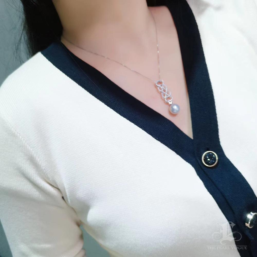 【Lustre Arc】Infinity Motif South Sea Pearl & Diamond White Gold Set For Sale 5
