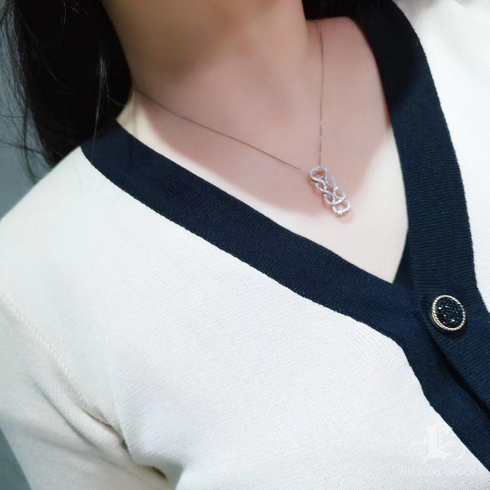 【Lustre Arc】Infinity Motif South Sea Pearl & Diamond White Gold Set For Sale 6