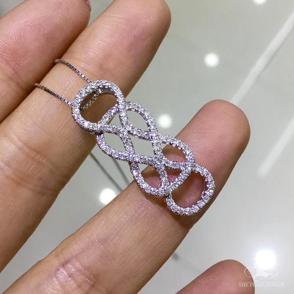 Women's 【Lustre Arc】Infinity Motif South Sea Pearl & Diamond White Gold Set For Sale