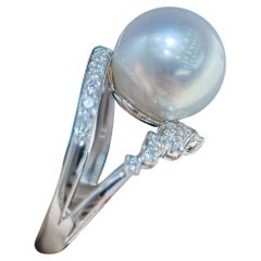 【Lustre Arc】Oyster’s Gift Diamond South Sea Pearl Ring