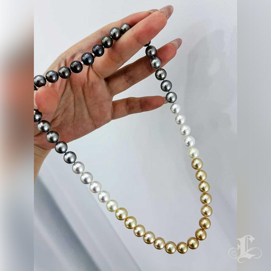 【Lustre Arc】PSL Certified Shikisai Aurora Symphony Ombre Necklace For Sale 5