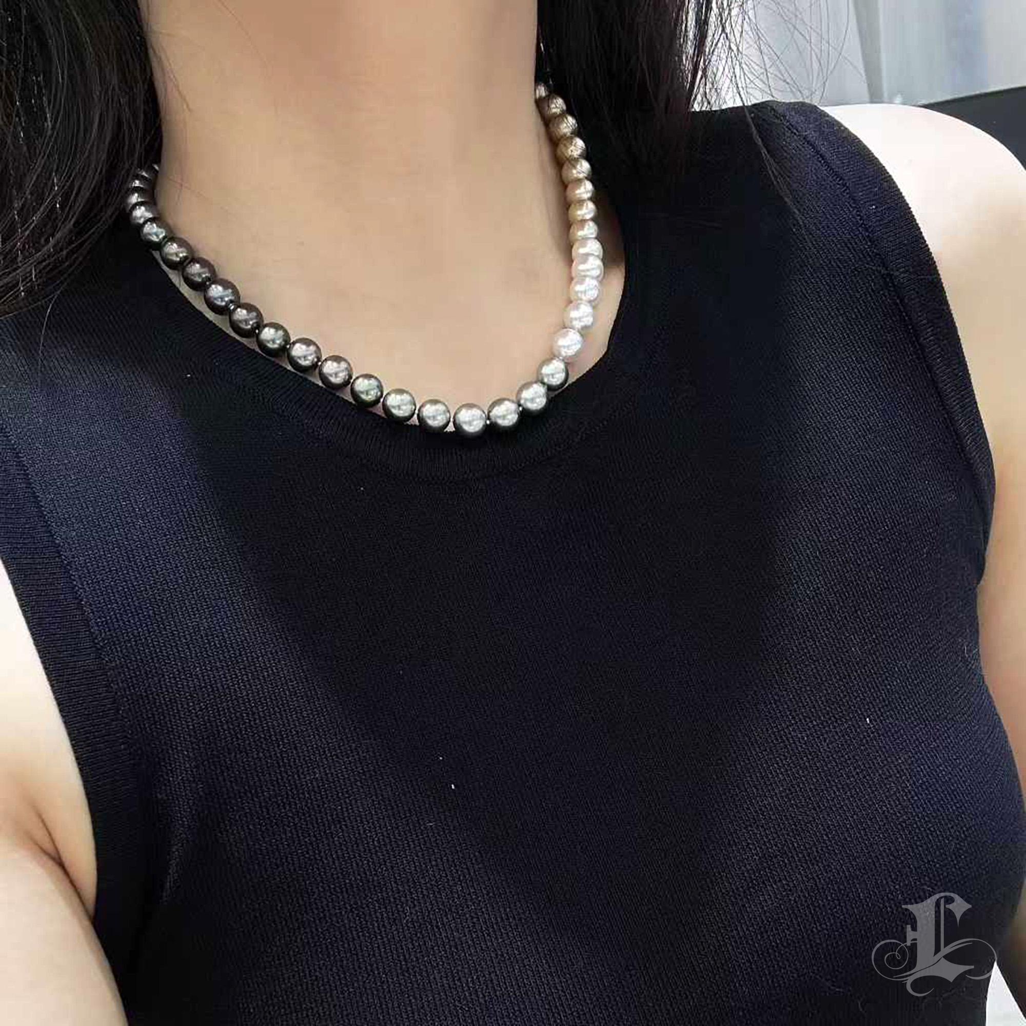 【Lustre Arc】PSL Certified Shikisai Aurora Symphony Ombre Necklace Neuf - En vente à New York, NY