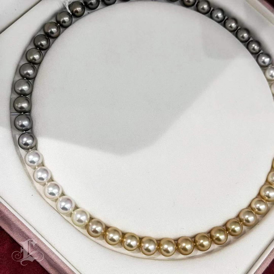 【Lustre Arc】PSL Certified Shikisai Aurora Symphony Ombre Necklace For Sale 1