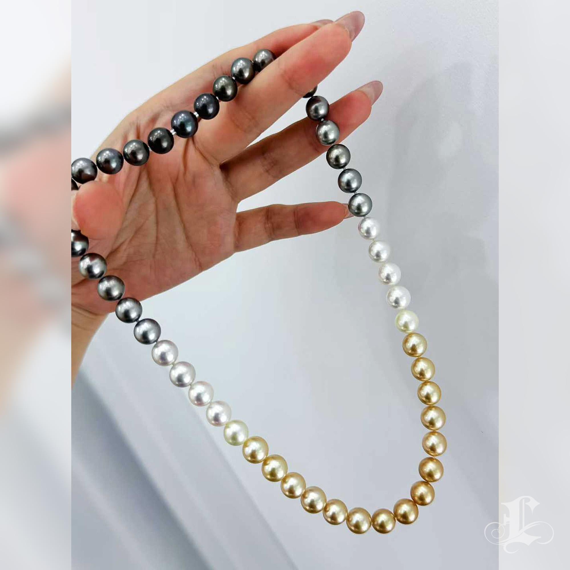 【Lustre Arc】PSL Certified Shikisai Aurora Symphony Ombre Necklace en vente 4