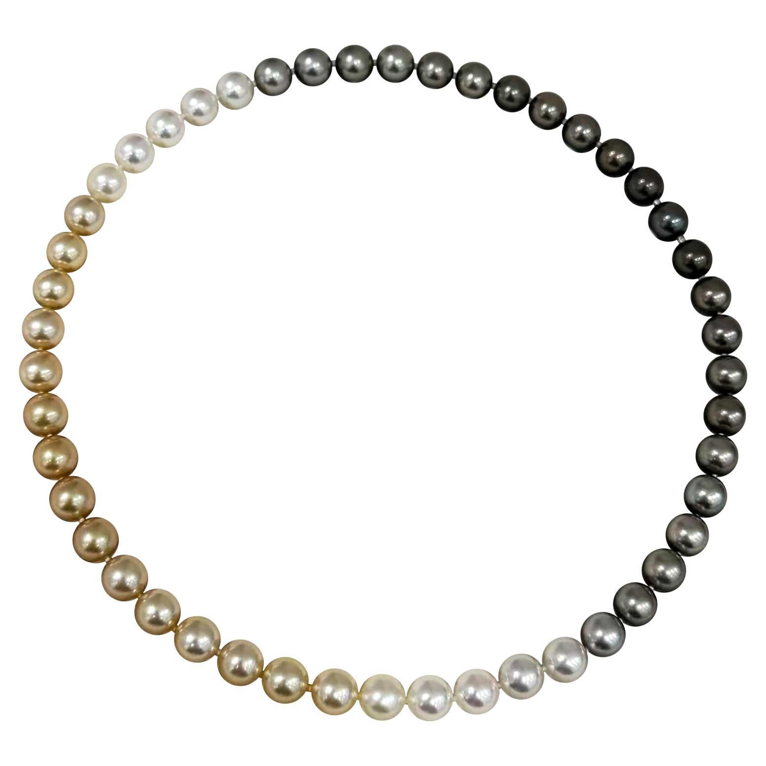 【Lustre Arc】PSL Certified Shikisai Aurora Symphony Ombre Necklace For Sale