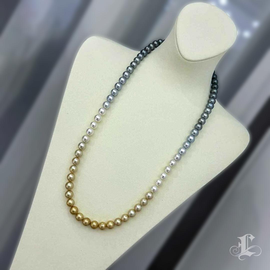 【Lustre Arc】PSL Certified Shikisai Celestial Horizon Ombre Halskette (Ungeschliffen)