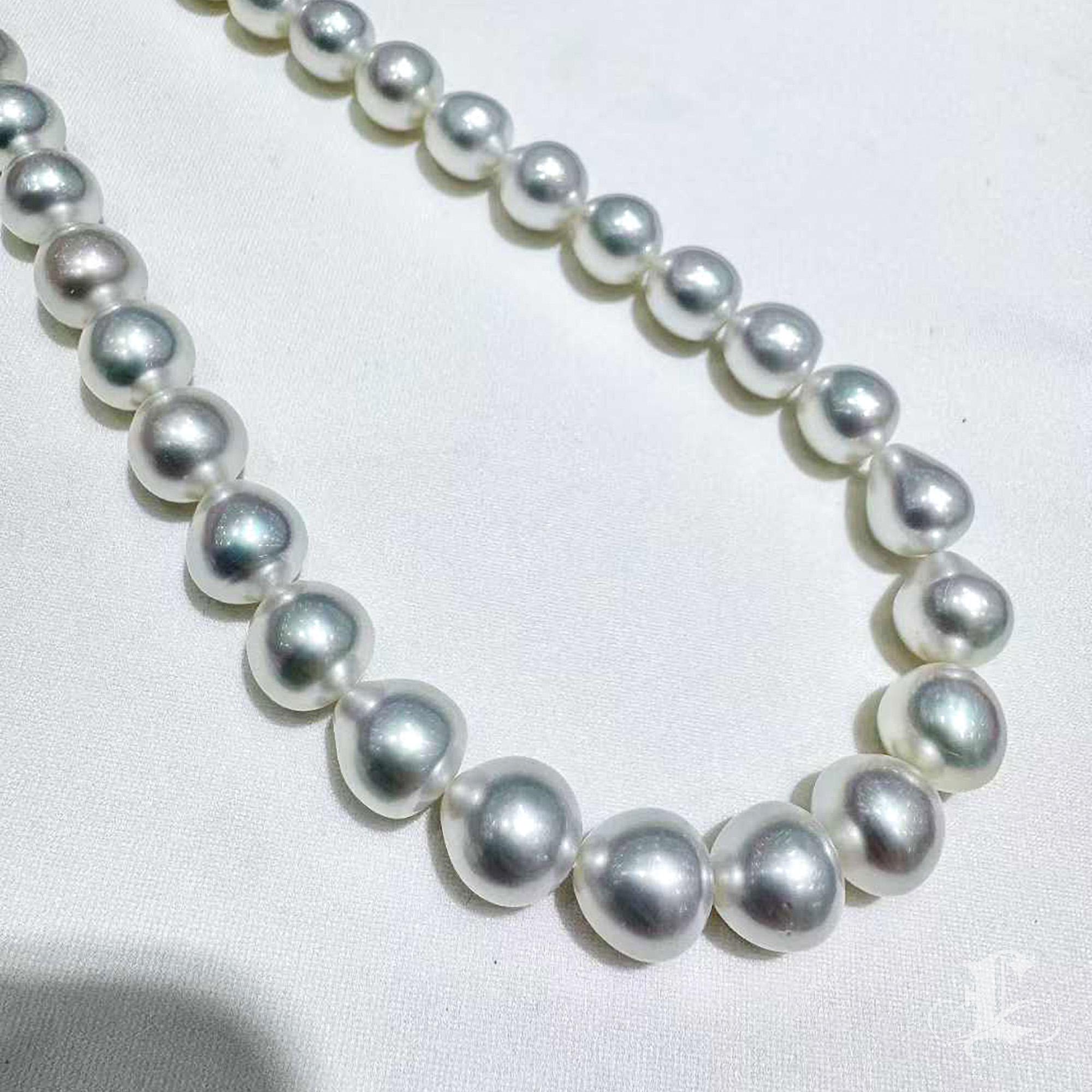 【Lustre Arco】PSL Phoenix Certificado 9.2-11.6mm Collar de Perlas del Mar del Sur en Nuevo estado para la venta en New York, NY