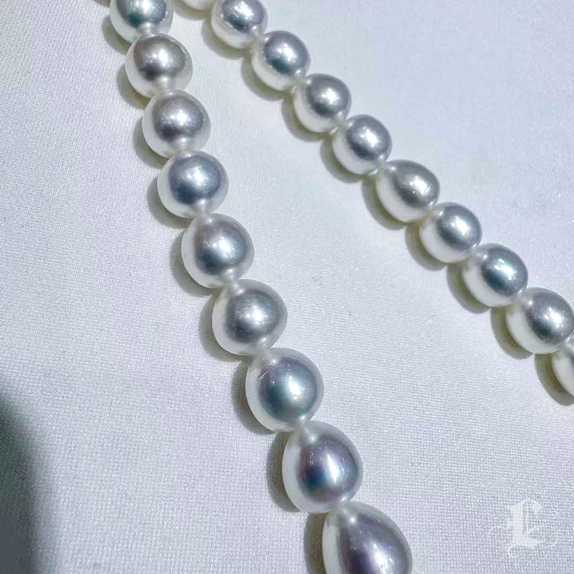 De las mujeres 【Lustre Arco】PSL Phoenix Certificado 9.2-11.6mm Collar de Perlas del Mar del Sur en venta