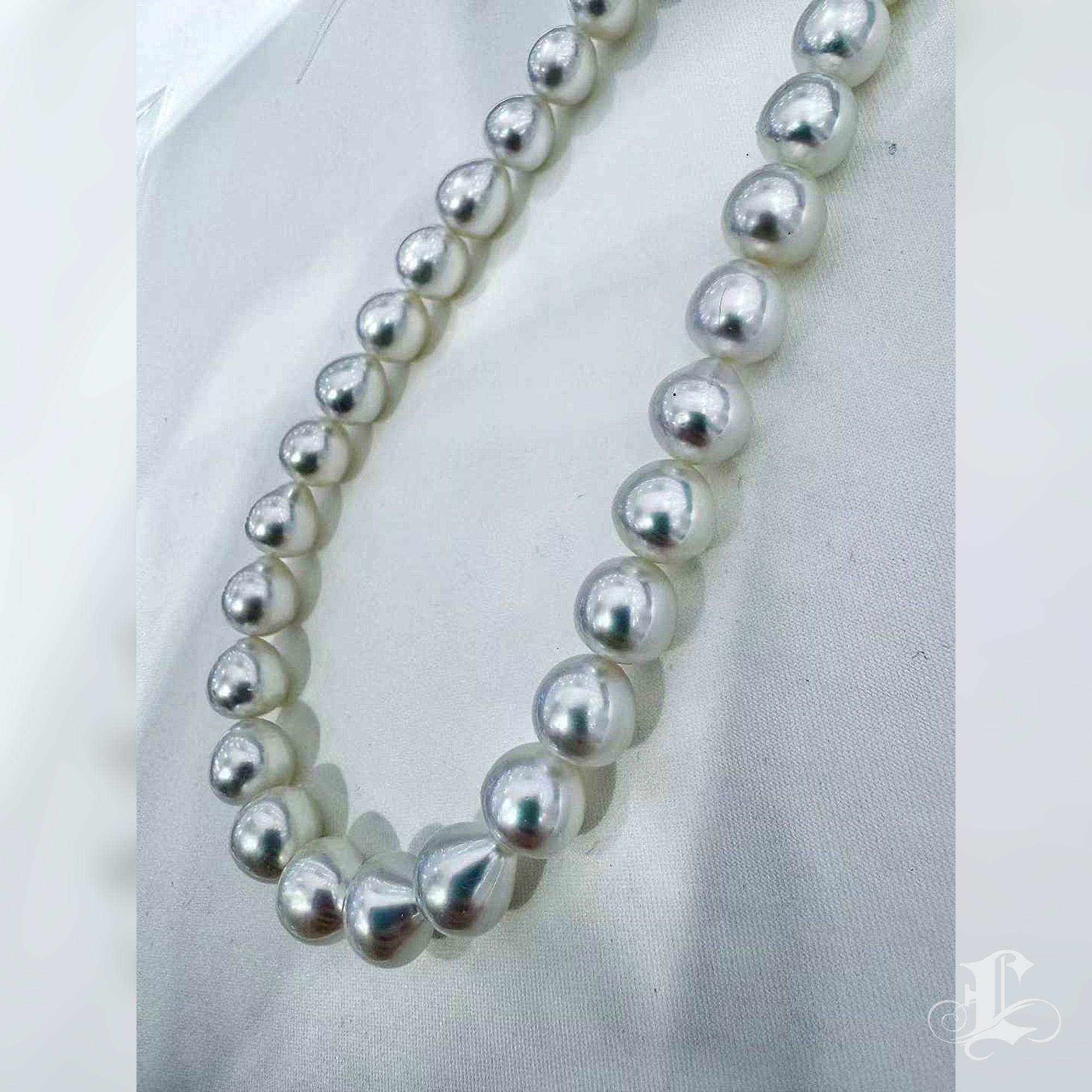 【Lustre Arco】PSL Phoenix Certificado 9.2-11.6mm Collar de Perlas del Mar del Sur en venta 1