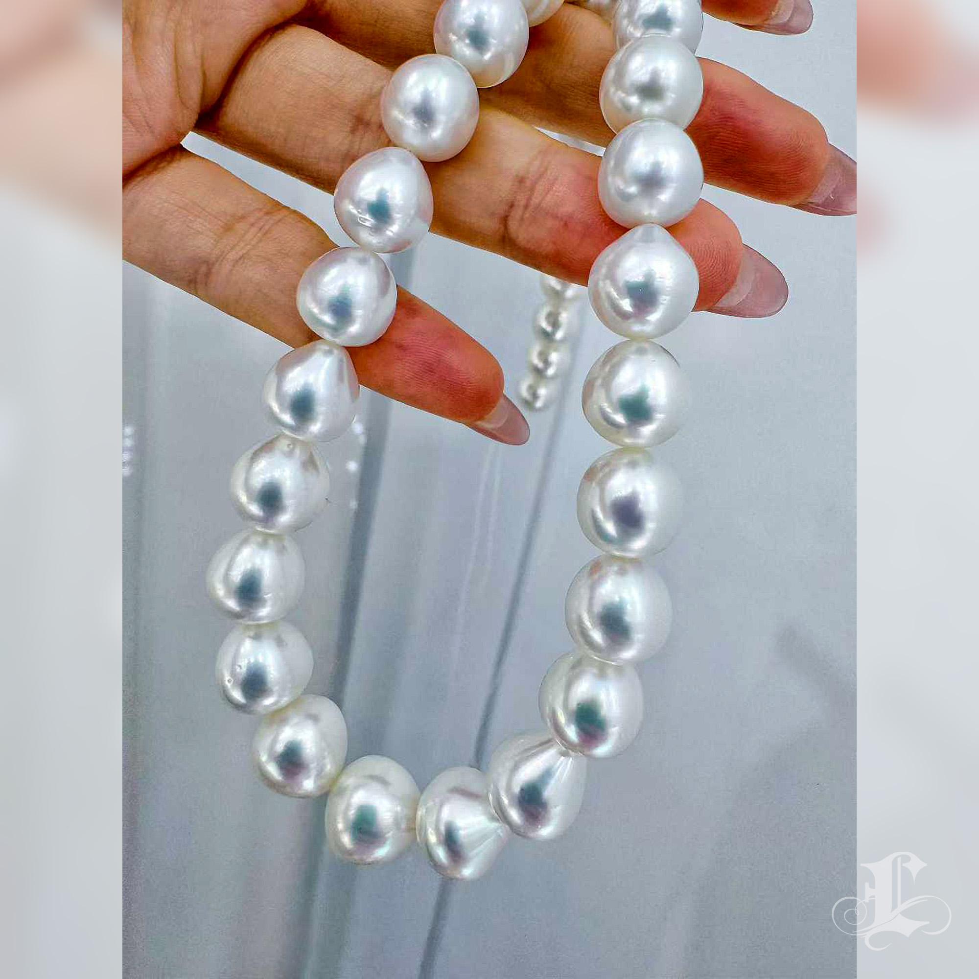 【Lustre Arco】PSL Phoenix Certificado 9.2-11.6mm Collar de Perlas del Mar del Sur en venta 2