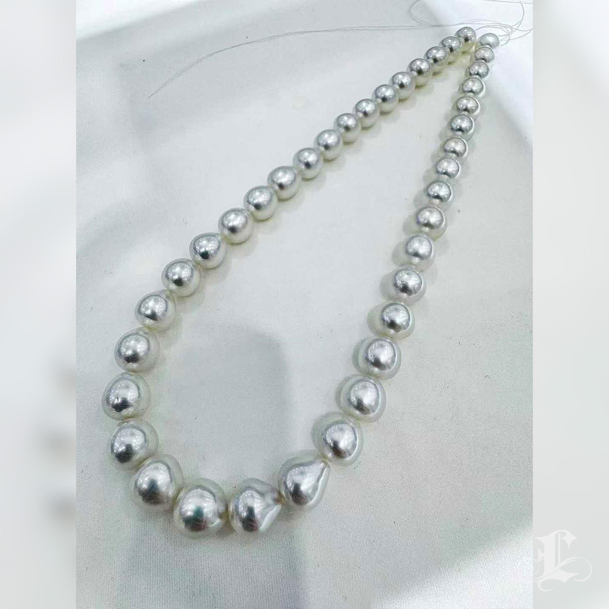 【Lustre Arco】PSL Phoenix Certificado 9.2-11.6mm Collar de Perlas del Mar del Sur en venta 4